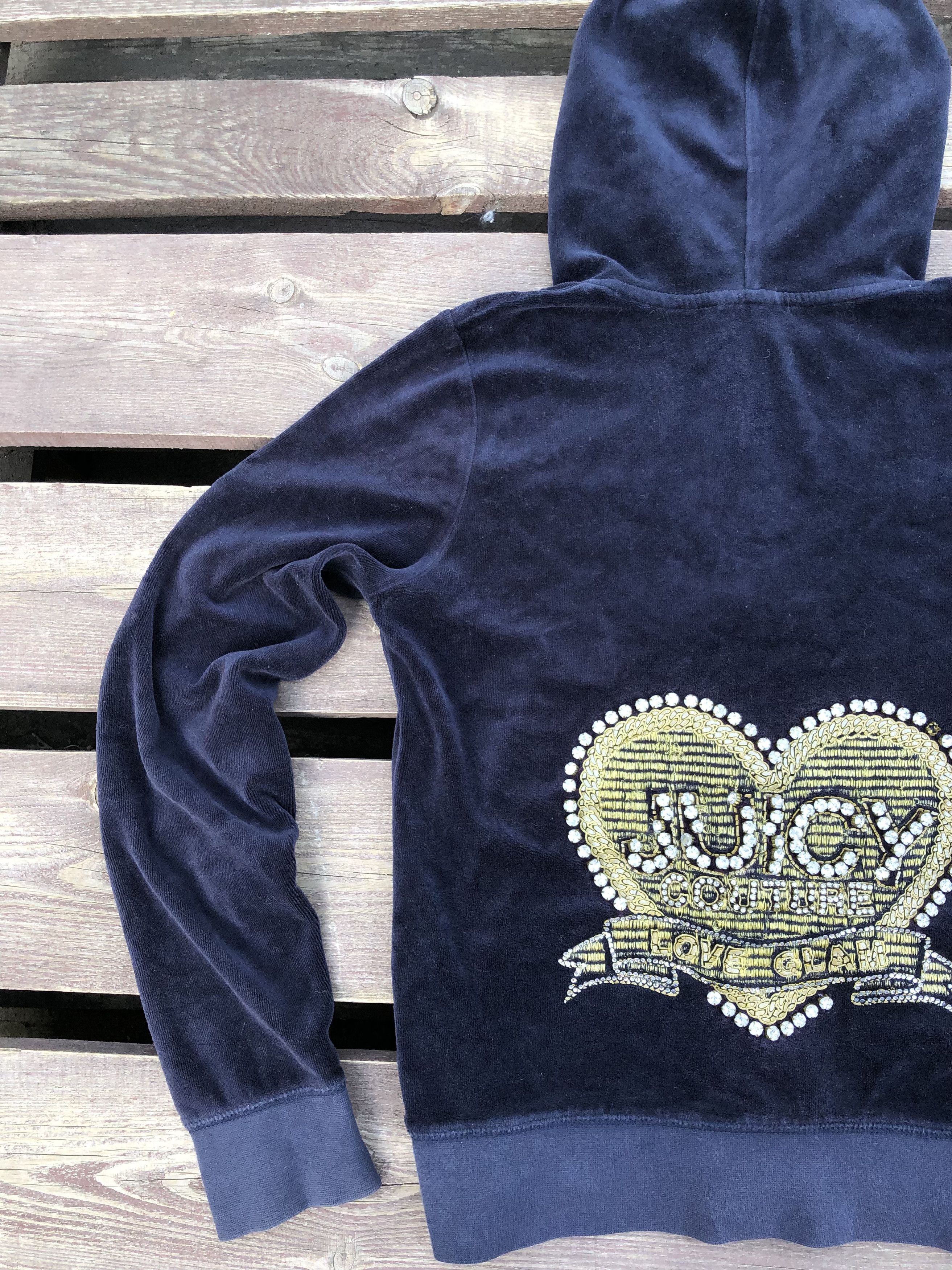 Juicy Couture Juicy Couture Y2K Style Vintage Velour Zip Up Hoodie Size M / US 6-8 / IT 42-44 - 4 Thumbnail