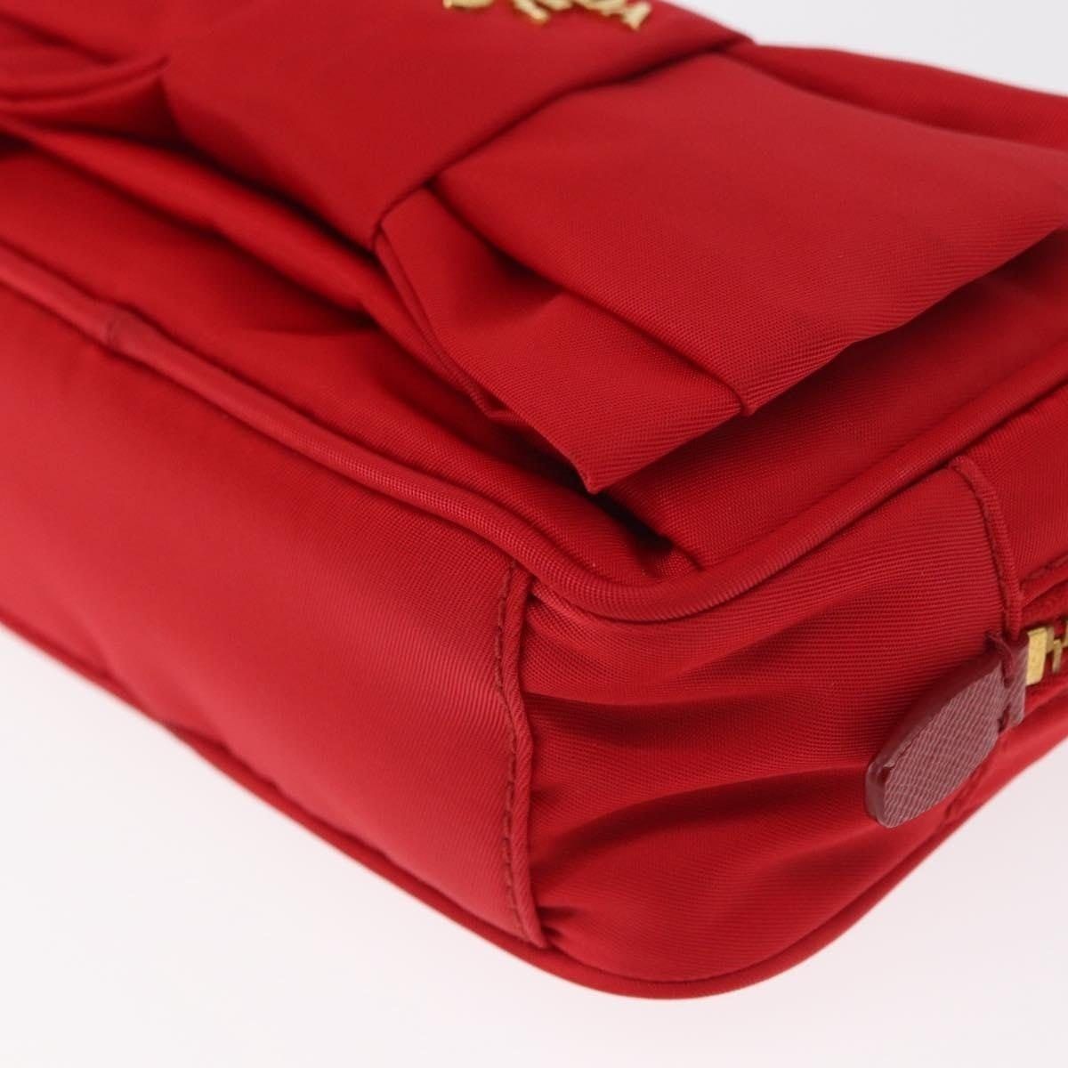 Prada Prada Nylon Shoulder Bag Red Size ONE SIZE - 8 Thumbnail