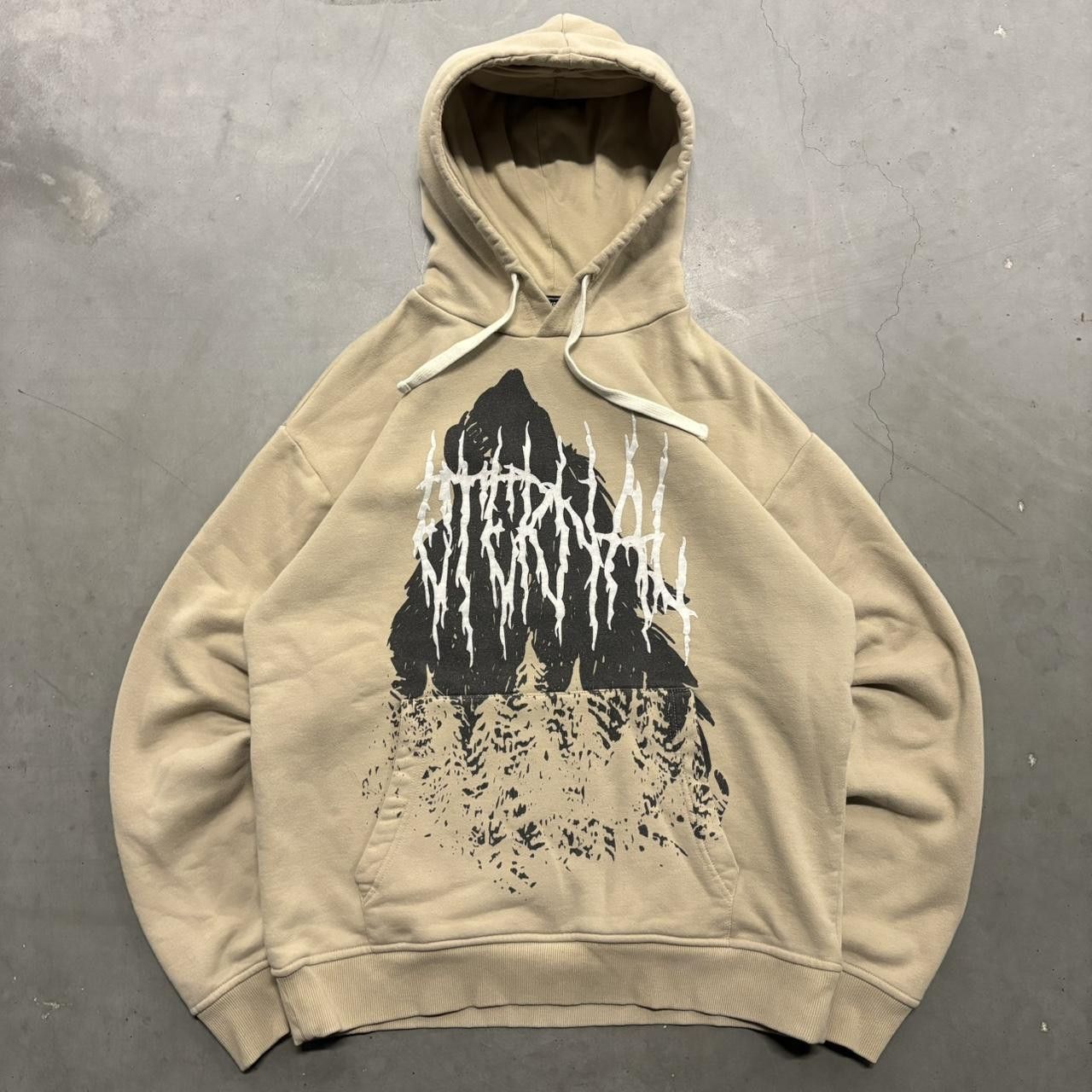 Vintage Crazy Vintage Y2K/2000s Y2K Style Design Beige Eternity Streetwear Style Hoodie! Size US S / EU 44-46 / 1 - 1 Thumbnail