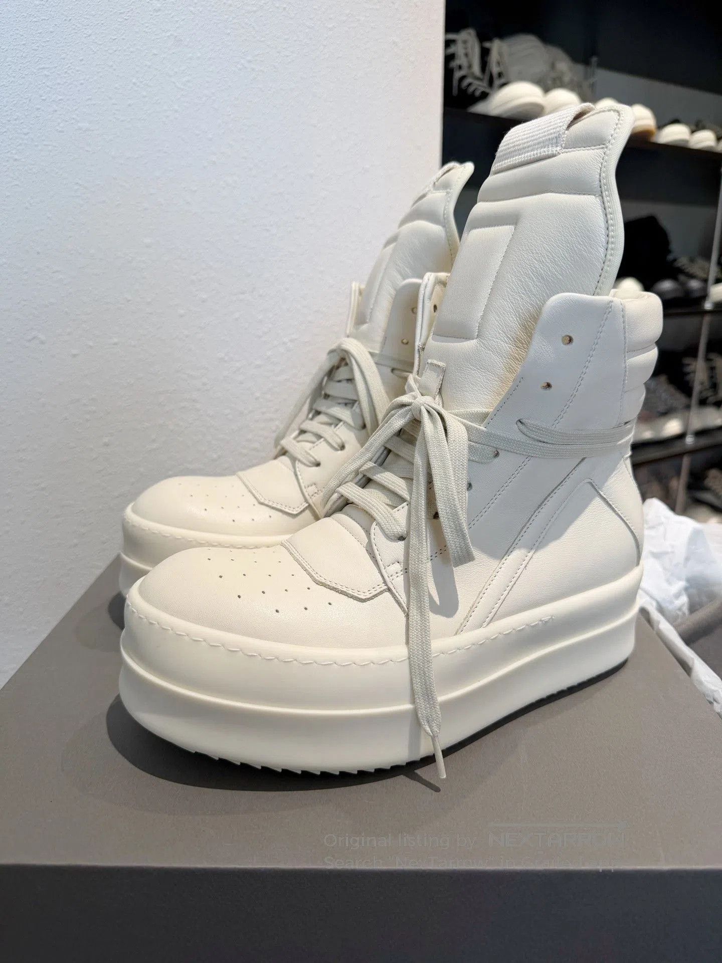 Rick Owens Rick Owens Milk Bumper High-Top Sneakers. Size US 6 / IT 36 - 2 Thumbnail