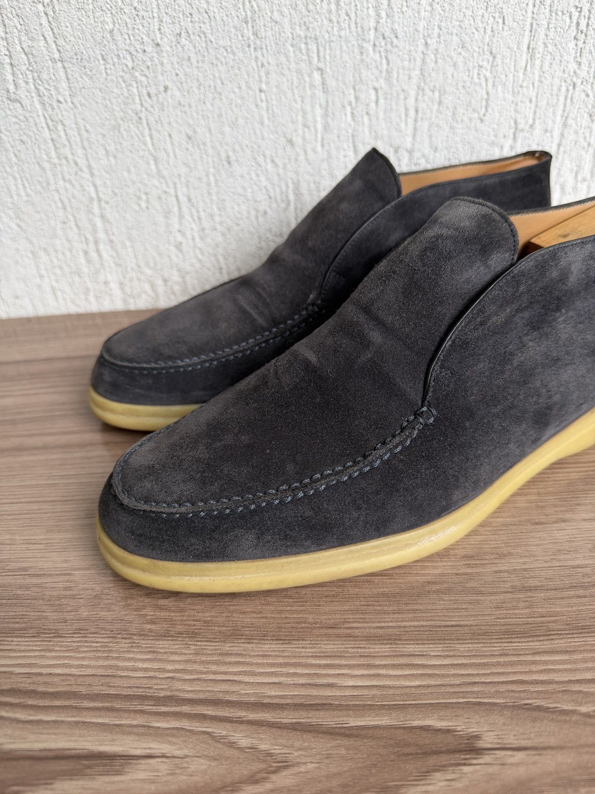Loro Piana Suede open walk loafers Size US 7 / EU 40 - 4 Thumbnail