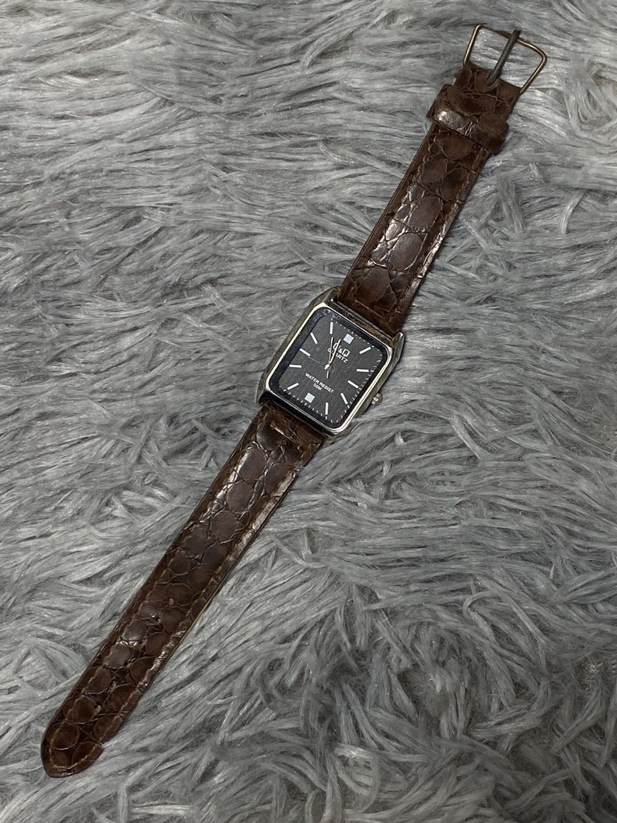 Japanese Brand Classic Brown Leather Quartz Watch | Japanese Brand Size ONE SIZE - 6 Thumbnail