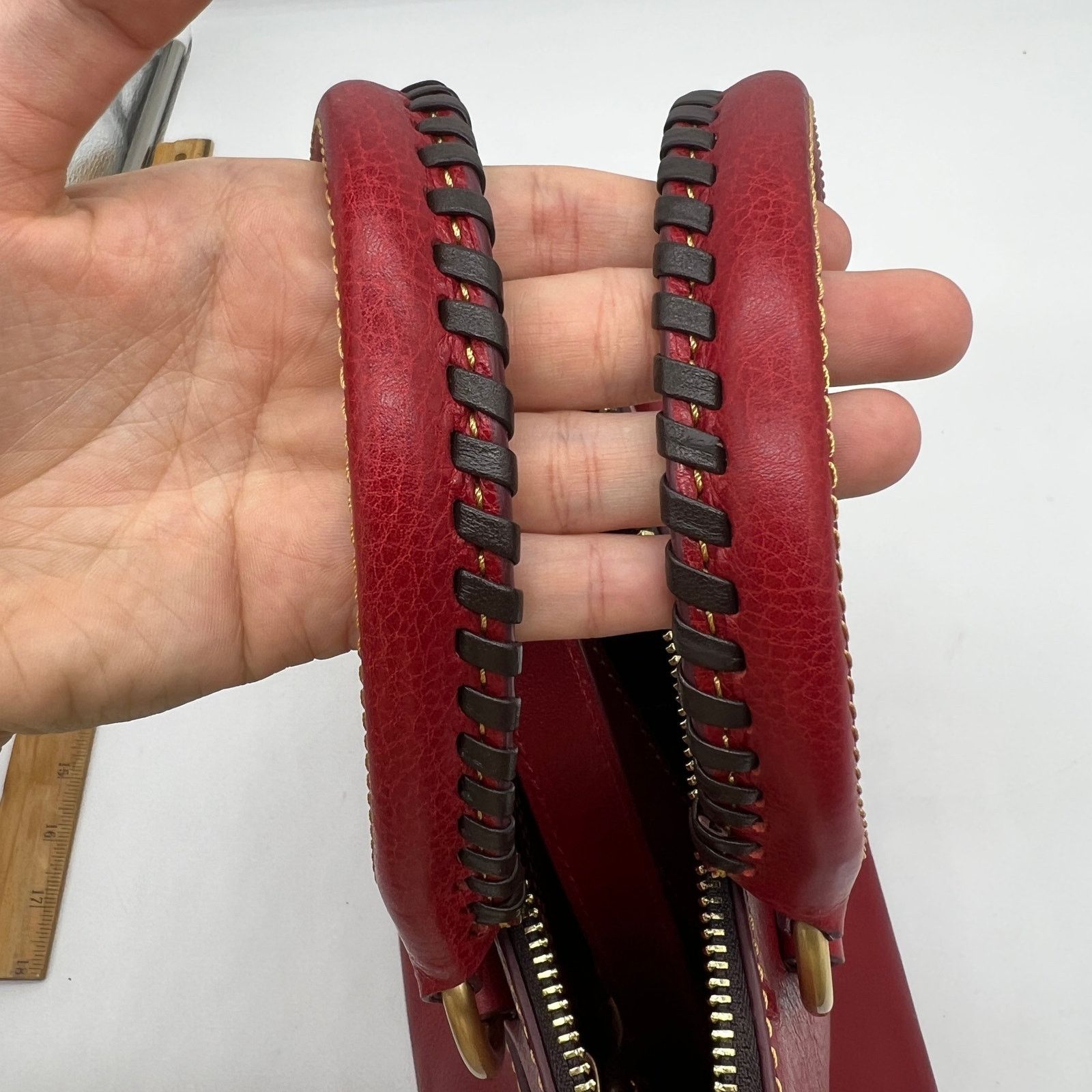 Dooney & Bourke Dooney & Bourke Florentine Leather Domed Purse Red Color Size ONE SIZE - 19 Thumbnail