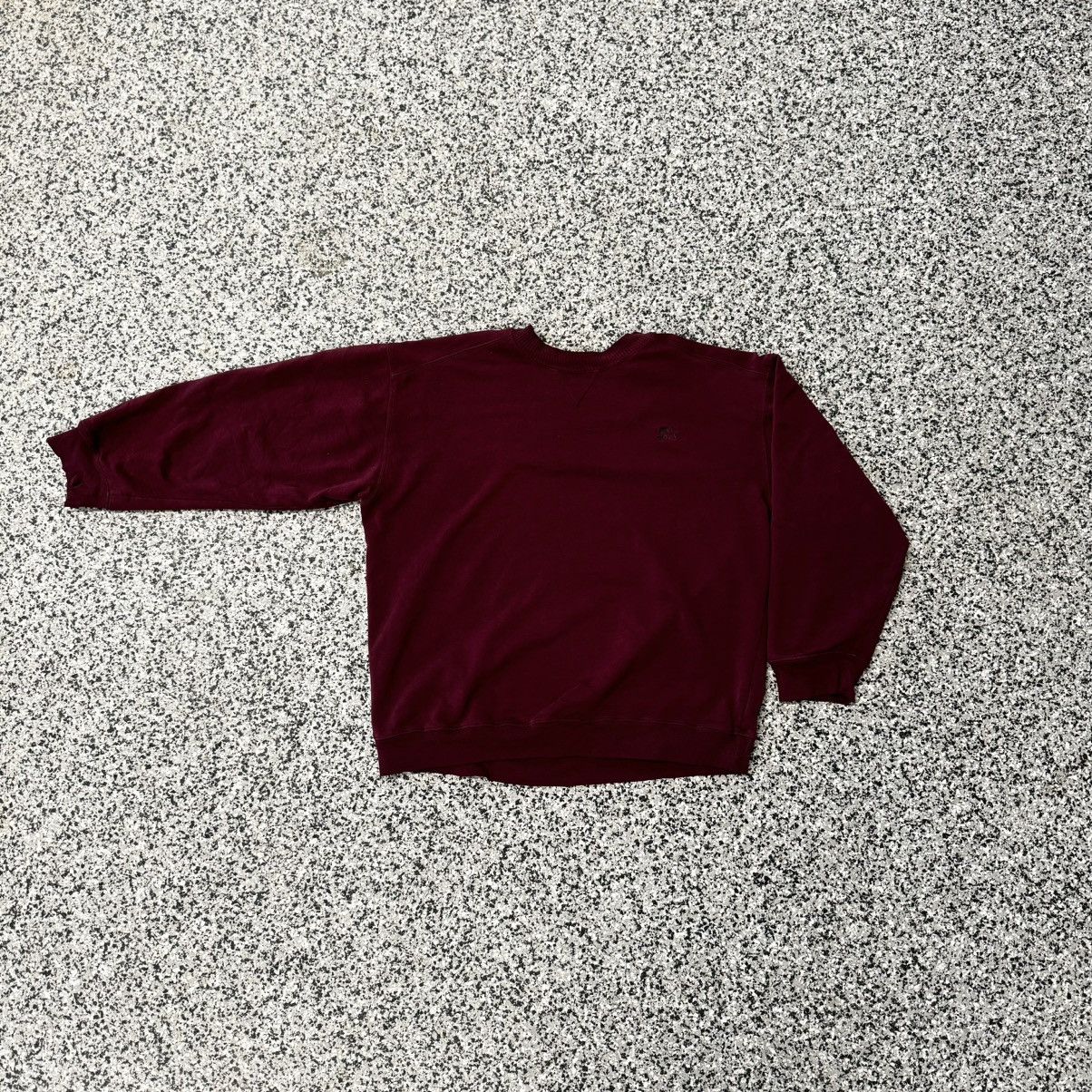 Starter Vintage Maroon Starter Crewneck Sweater Size US XL / EU 56 / 4 - 1 Thumbnail