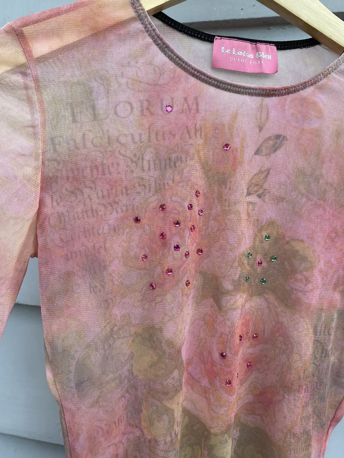 If Six Was Nine La Lotus Bleu Rose Poem Sheer Top Jean Paul Gaultier Style Size US M / EU 48-50 / 2 - 15 Thumbnail