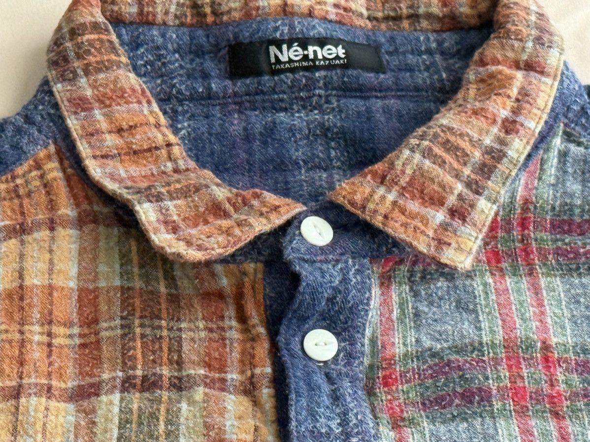 Issey Miyake Ne-net LS Limited Edition Multi-Color Flannel Poncho Size US XXL / EU 58 / 5 - 7 Thumbnail