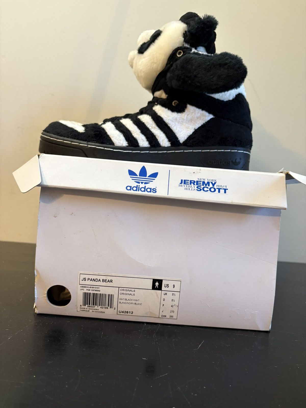 Adidas × Jeremy Scott adidas JS Jeremy Scott Bear Panda Black White Size US 9 / EU 42 - 10 Thumbnail