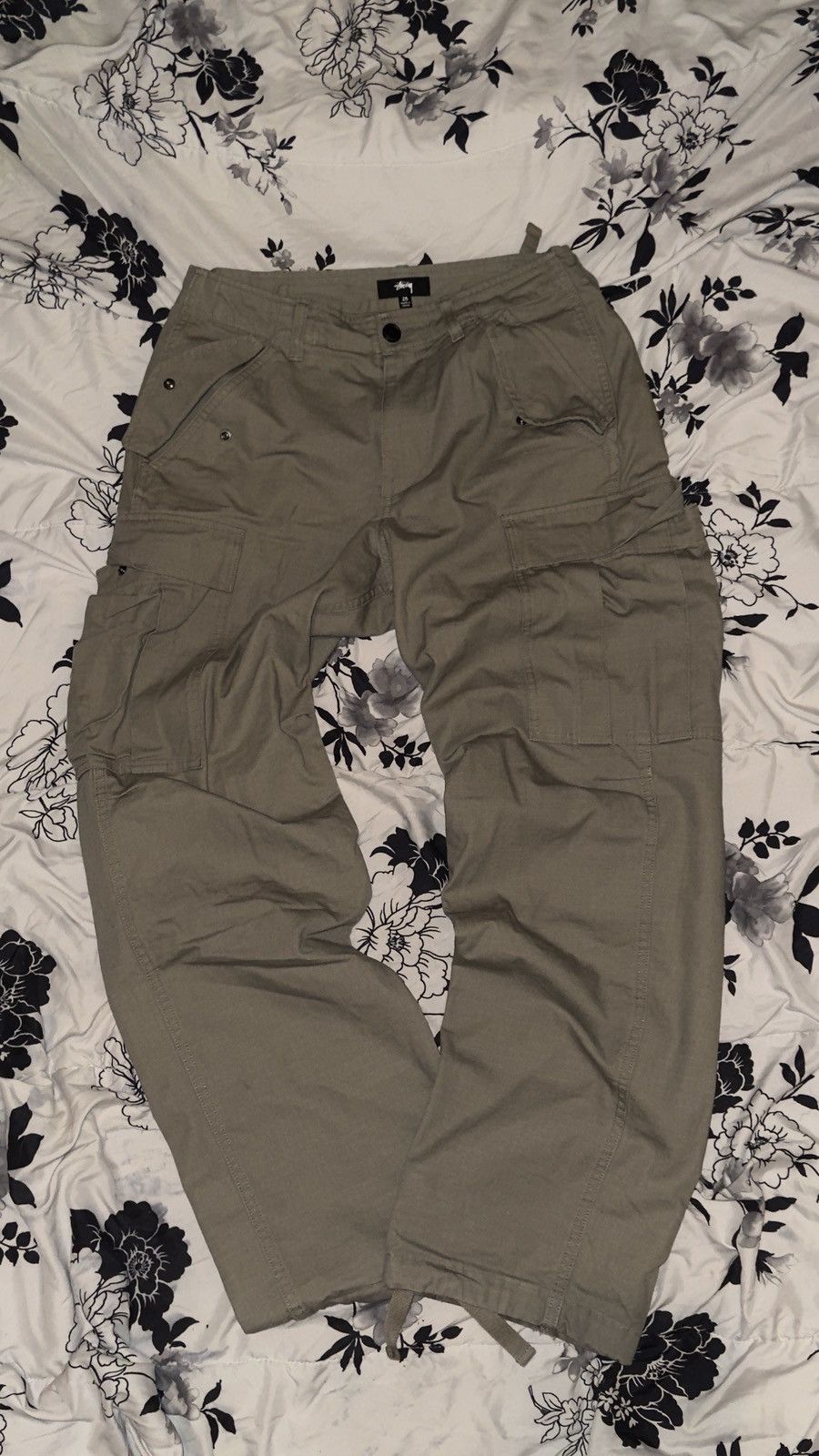 Stussy Stüssy MILITARY RIPSTOP COTTON CARGO PANTS Size US 28 / EU 44 - 1 Thumbnail