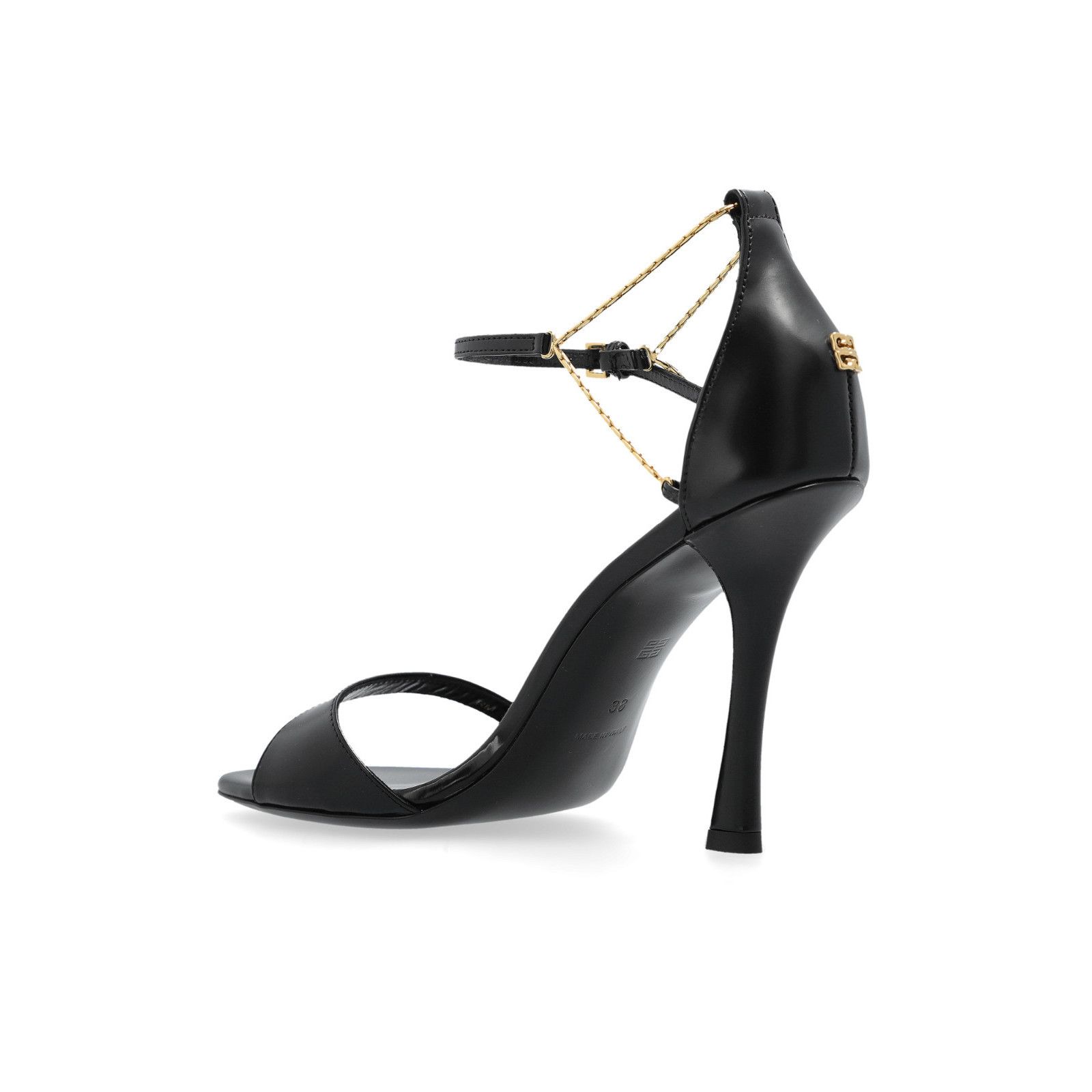 Givenchy GIVENCHY Black Leather 100mm Heel Sandals New & Authentic (W Size US 7 / IT 37 - 3 Thumbnail