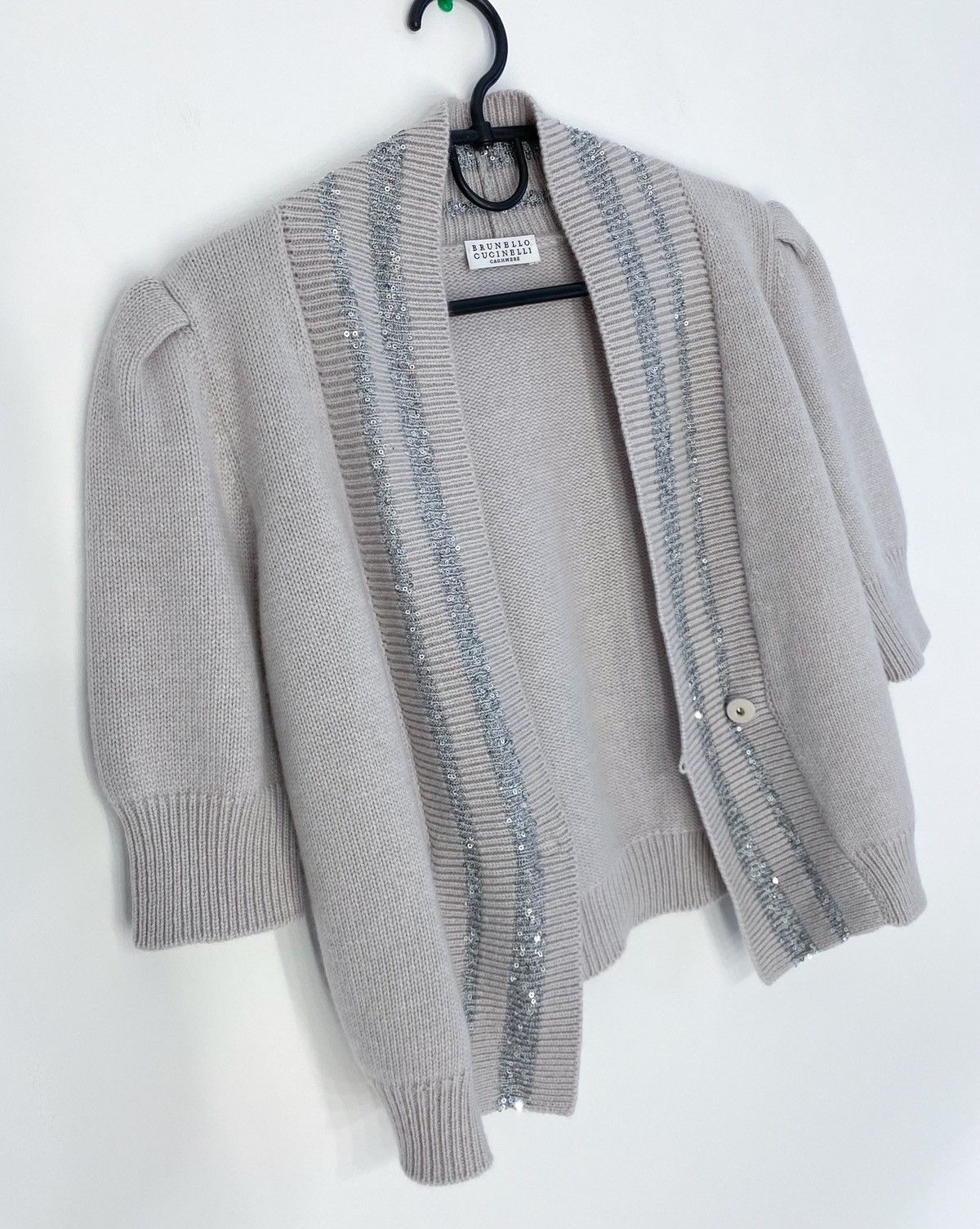 Brunello Cucinelli Brunello Cucinelli Short Sleeve Cashmere Sweater Size L / US 10 / IT 46 - 4 Thumbnail