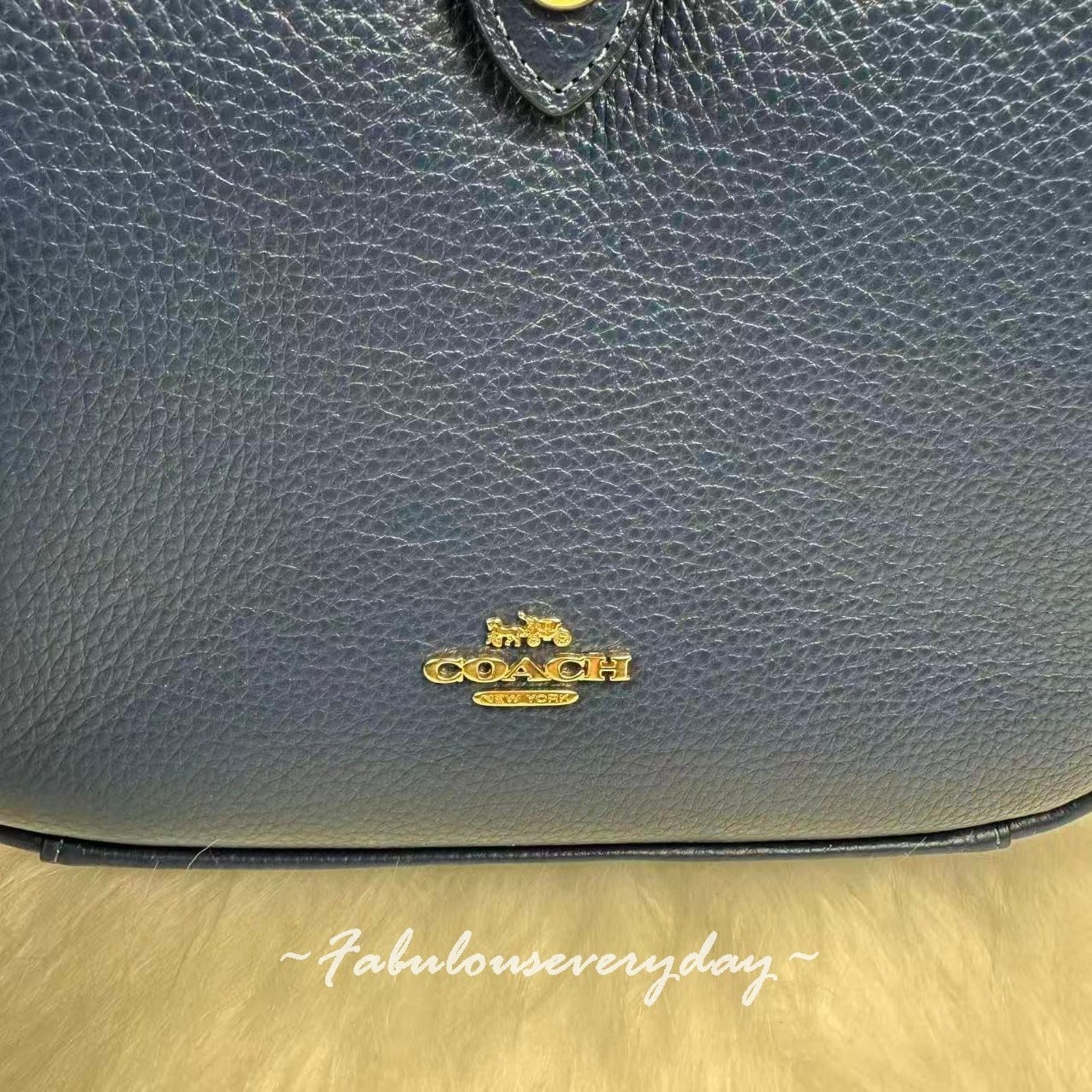 Coach Coach Hadley Convertible Crossbody Leather/Gold/Deep Blue Size ONE SIZE - 6 Thumbnail