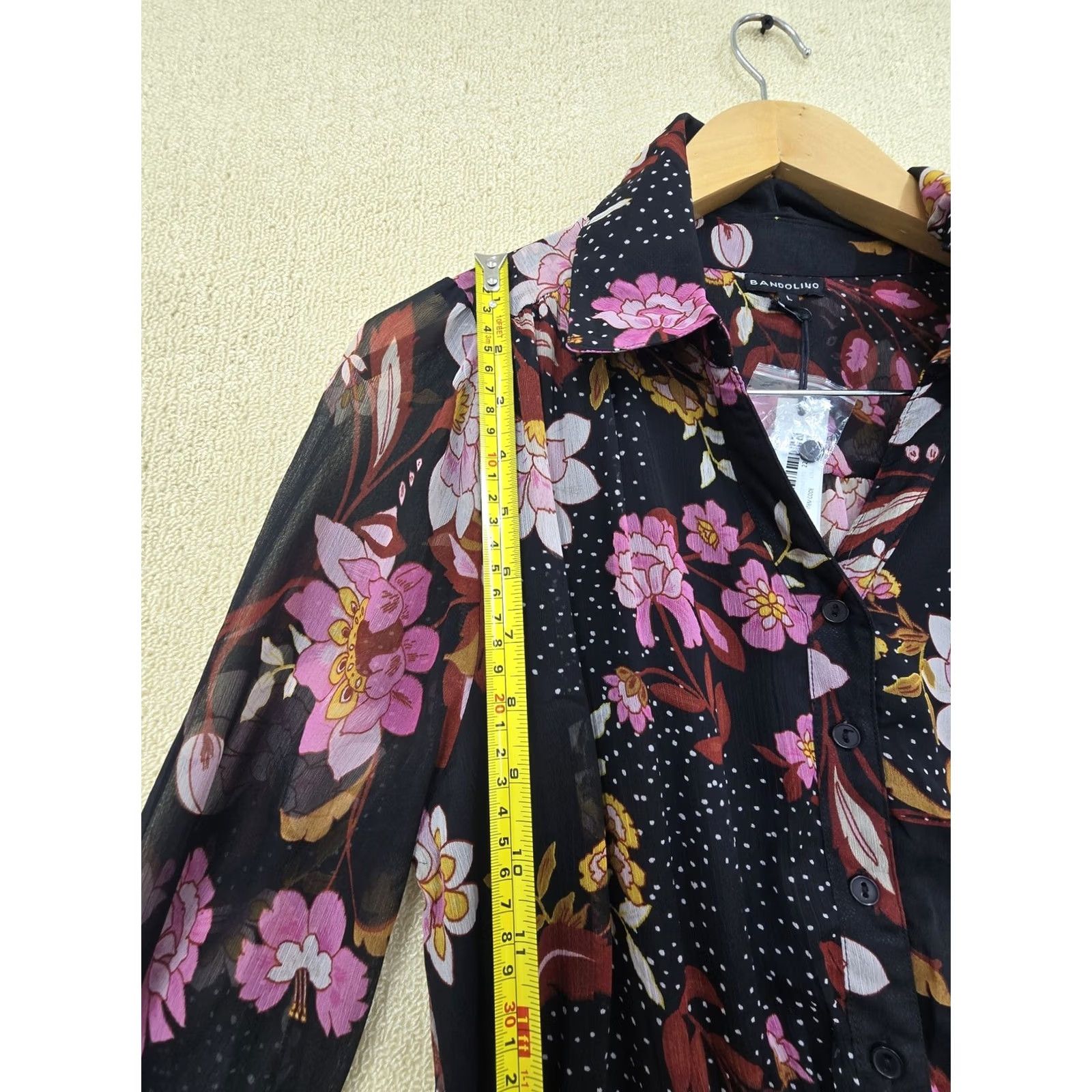Vintage Bandolino Women's L Maxi Floral Long Sleeve Casual Dress Size L / US 10 / IT 46 - 5 Thumbnail