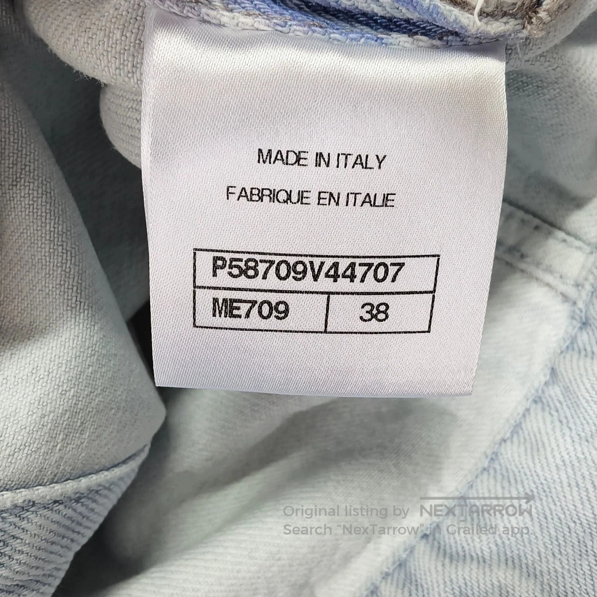 Chanel Chanel Striped Denim Jacket with Camellia. Size US S / EU 44-46 / 1 - 6 Thumbnail