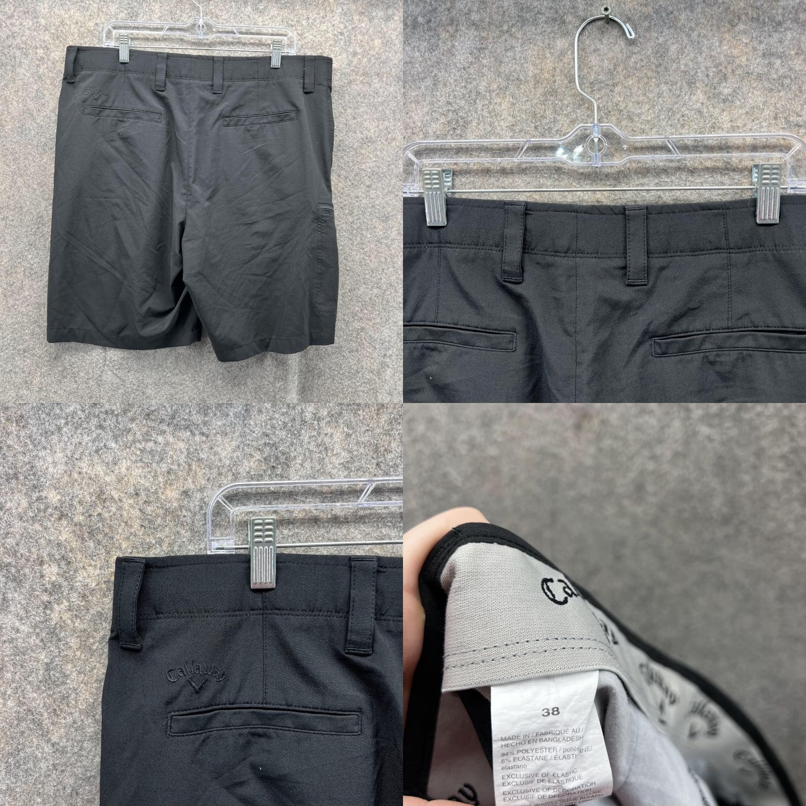 Callaway Callaway Shorts Men 38 Black Chino Flat Front Casual Polyester Outdoors Golf Size US 38 / EU 54 - 8 Thumbnail