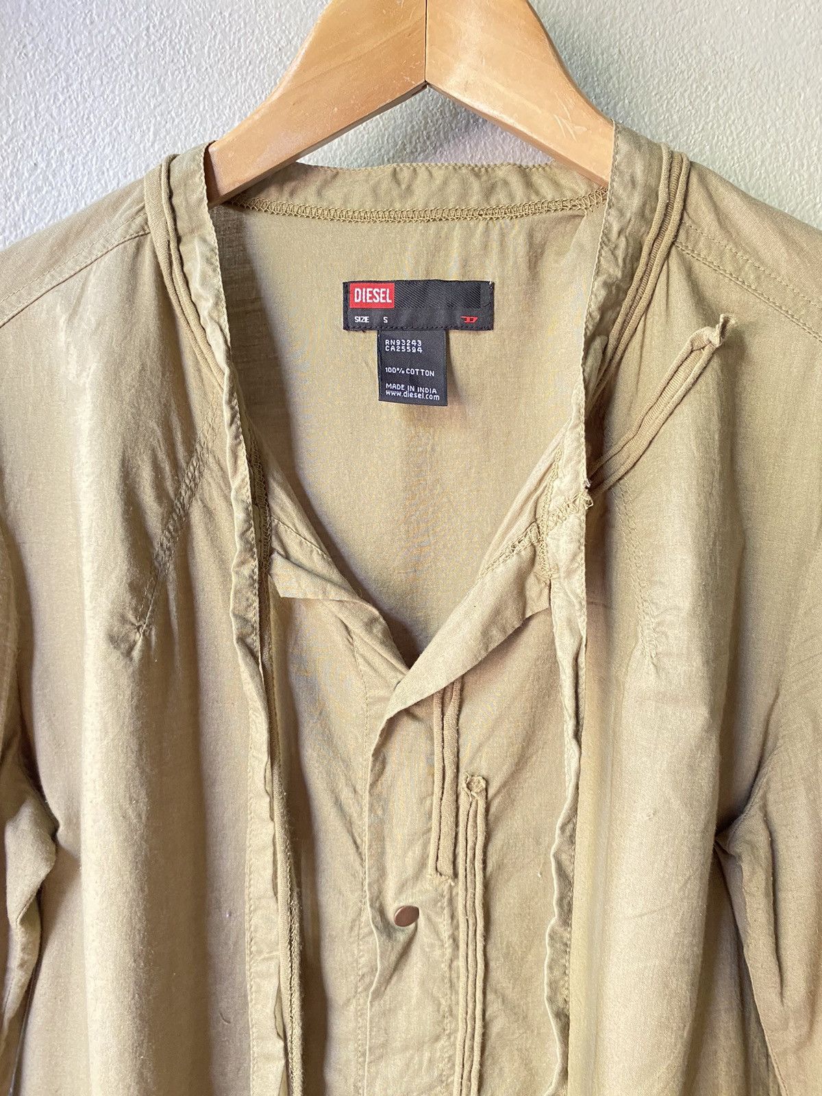 Diesel Diesel Y2K khaki shirt Size S / US 4 / IT 40 - 15 Thumbnail
