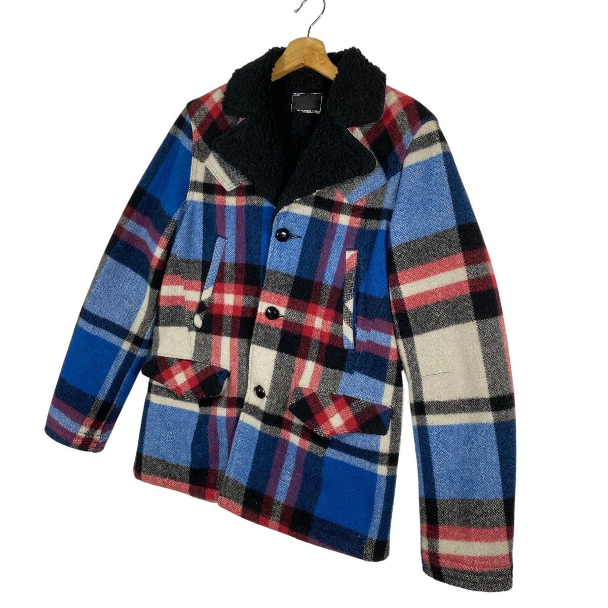 Number (N)ine Vintage Number Nine Check Pattern Wool Sherpa Jacket Size 2 Size US M / EU 48-50 / 2 - 3 Thumbnail
