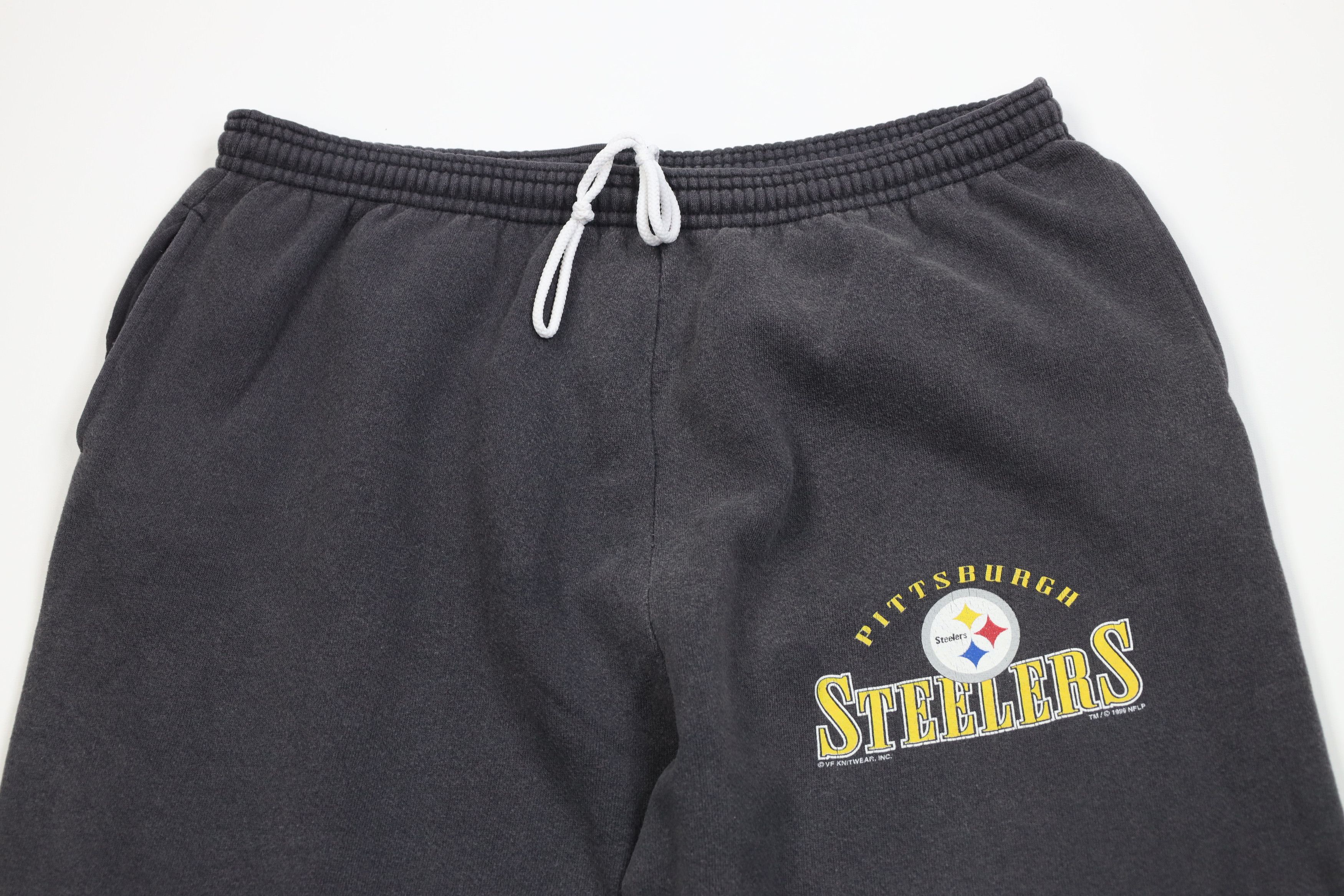 Vintage Vintage 90s Steelers Football Sweatpants Joggers Black Size US 38 / EU 54 - 2 Thumbnail