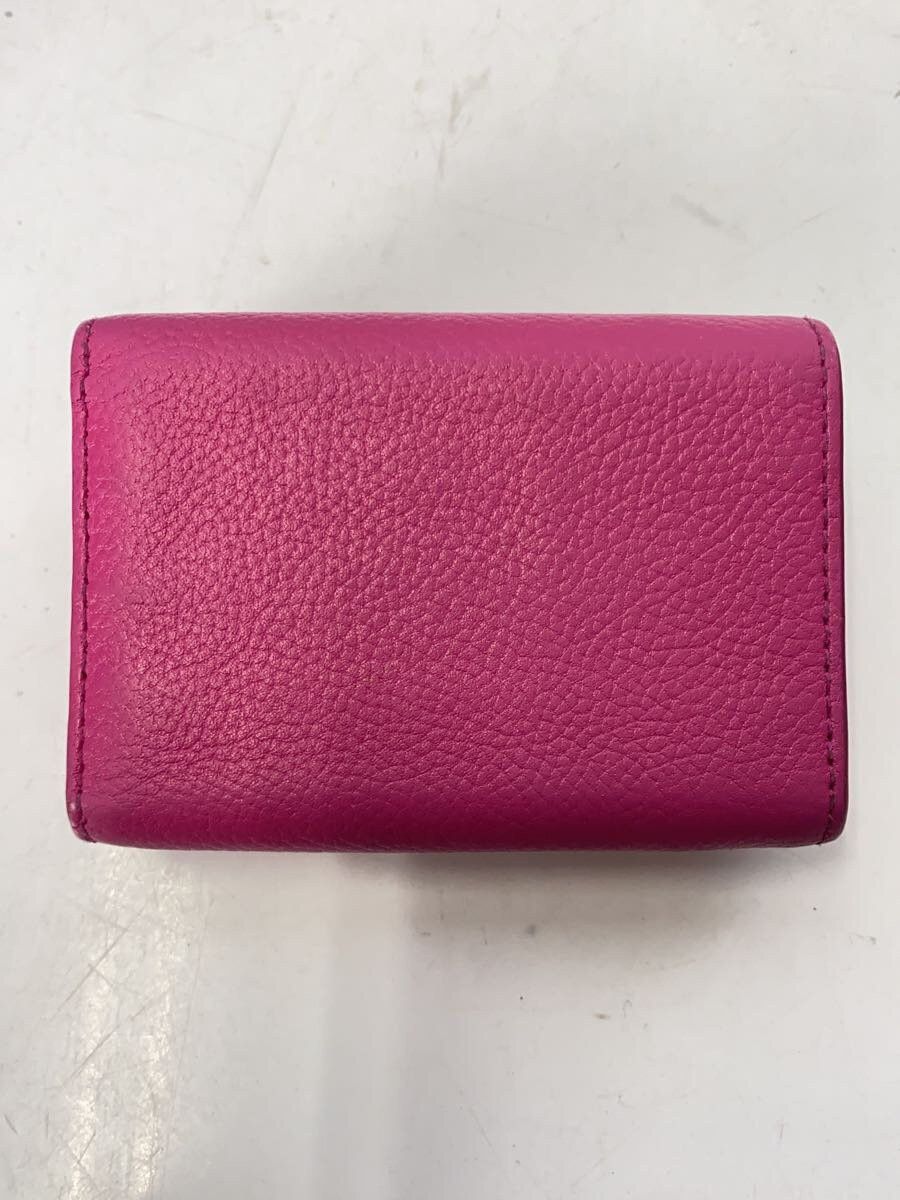 Balenciaga Balenciaga Leather Tri-Fold Wallet Pink Size ONE SIZE - 2 Thumbnail
