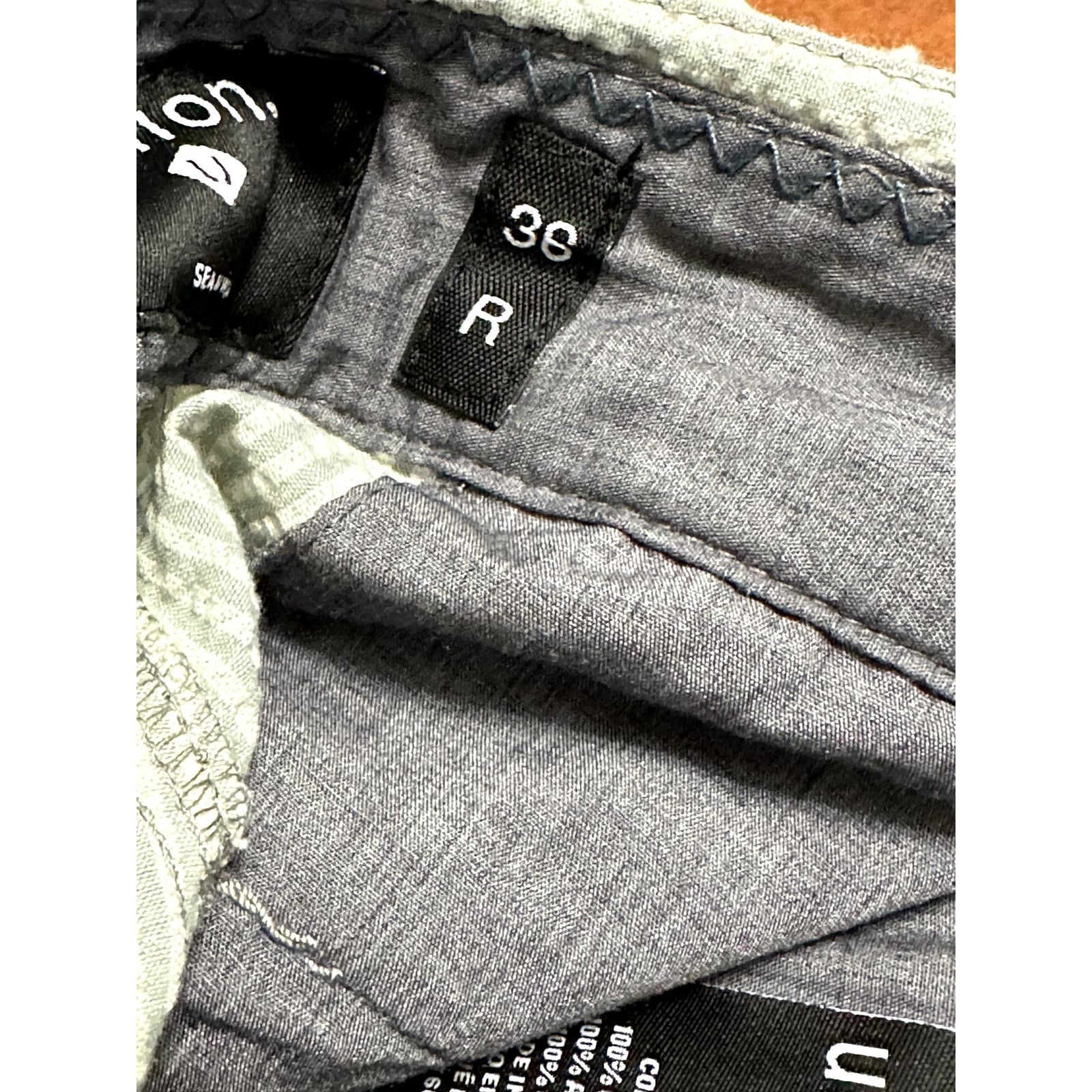 Other Union Chino Shorts Seersucker Flat Front Green White 36W NWT Size US 36 / EU 52 - 8 Thumbnail