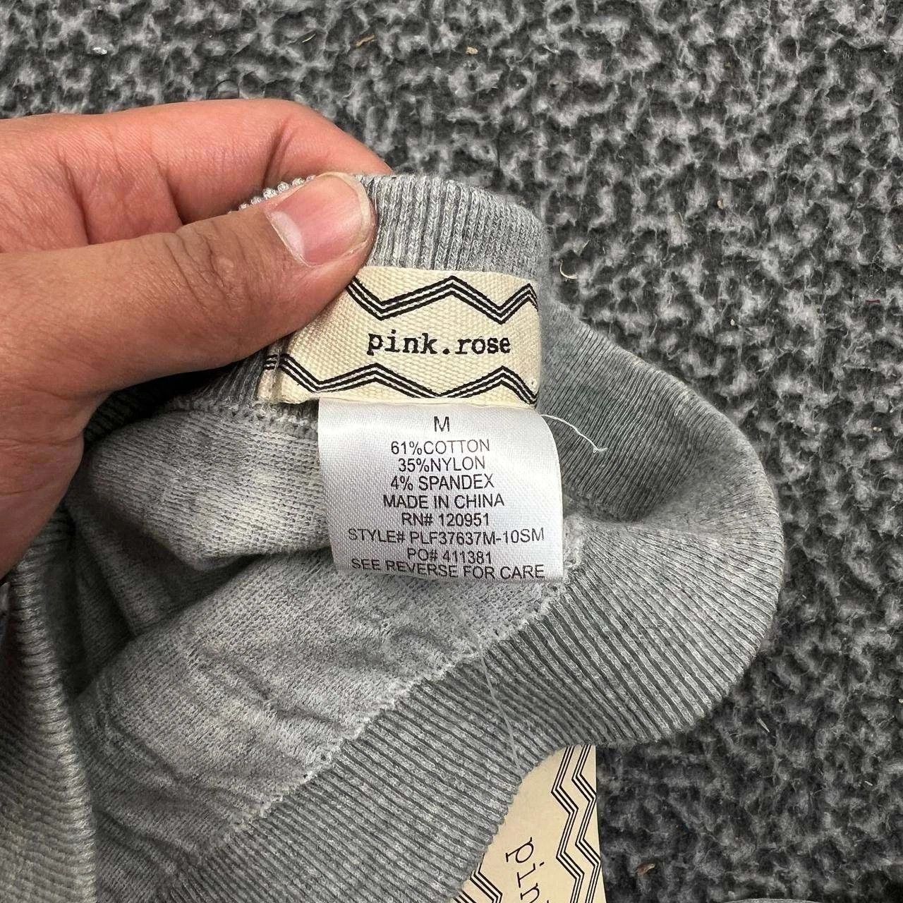 Other Pink Rose Leggings Women M Gray Cable Knit Stretch 24x30 New Size 24" / US 00 / IT 34 - 4 Thumbnail