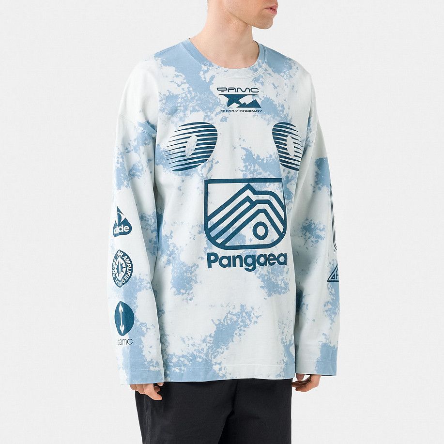 OAMC o1y0225 Logo Crewneck T-Shirt in White/Blue Size US M / EU 48-50 / 2 - 3 Thumbnail