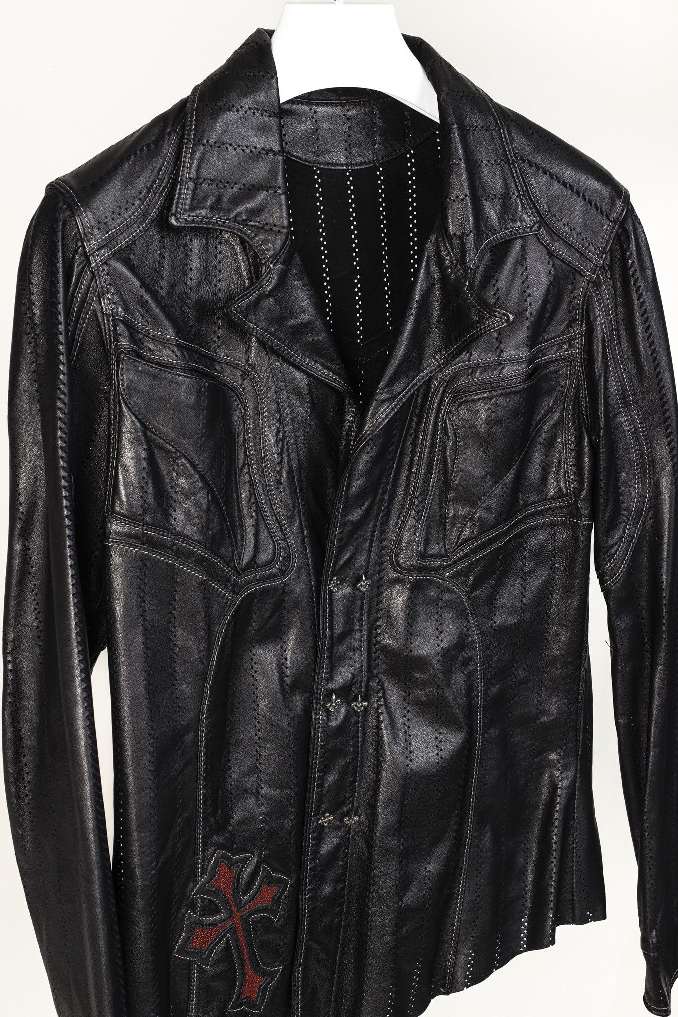Other Logan Riese Leather Cross-Applique Jacket Size US M / EU 48-50 / 2 - 3 Thumbnail