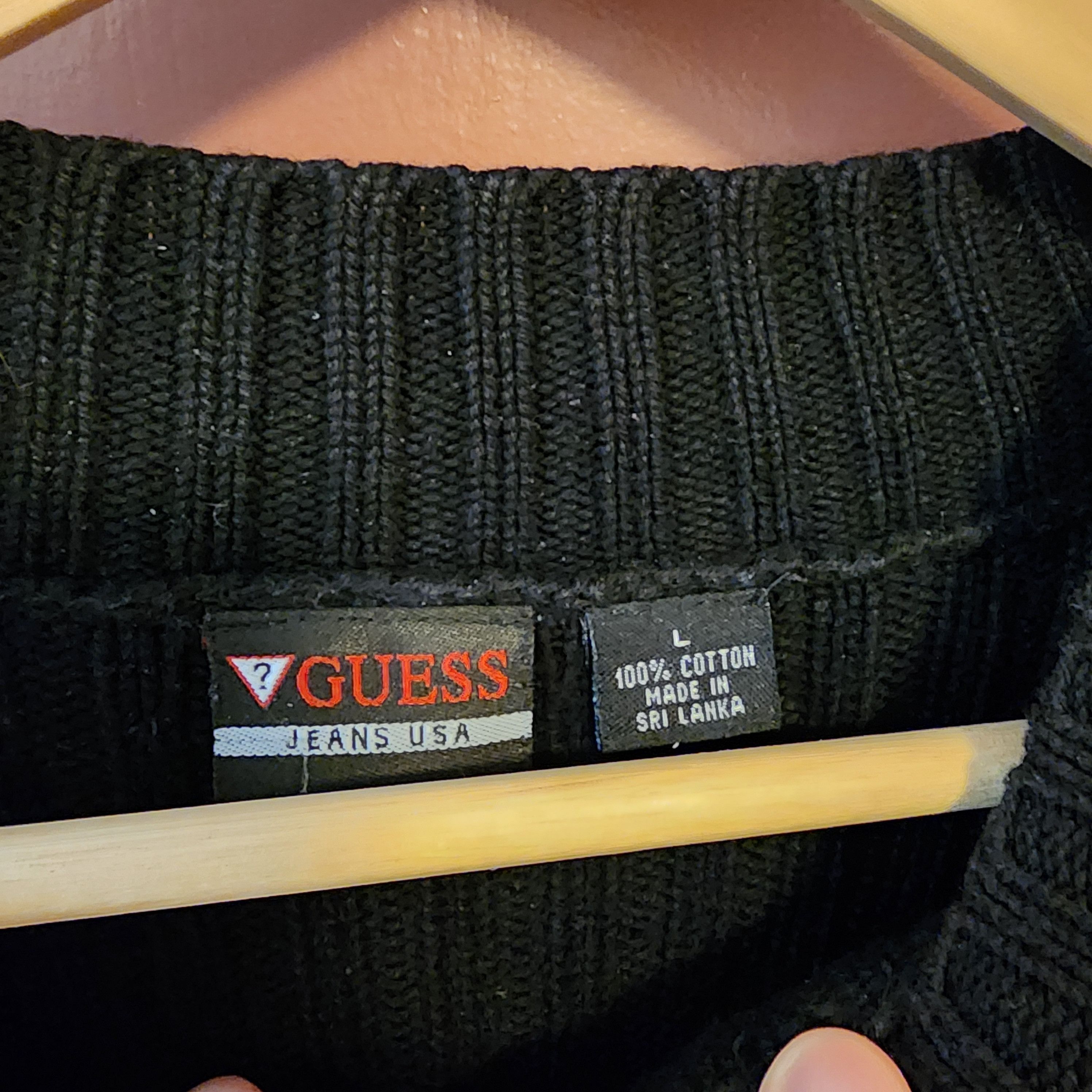 Guess Guess Black Oversize Jumper Size US L / EU 52-54 / 3 - 3 Thumbnail