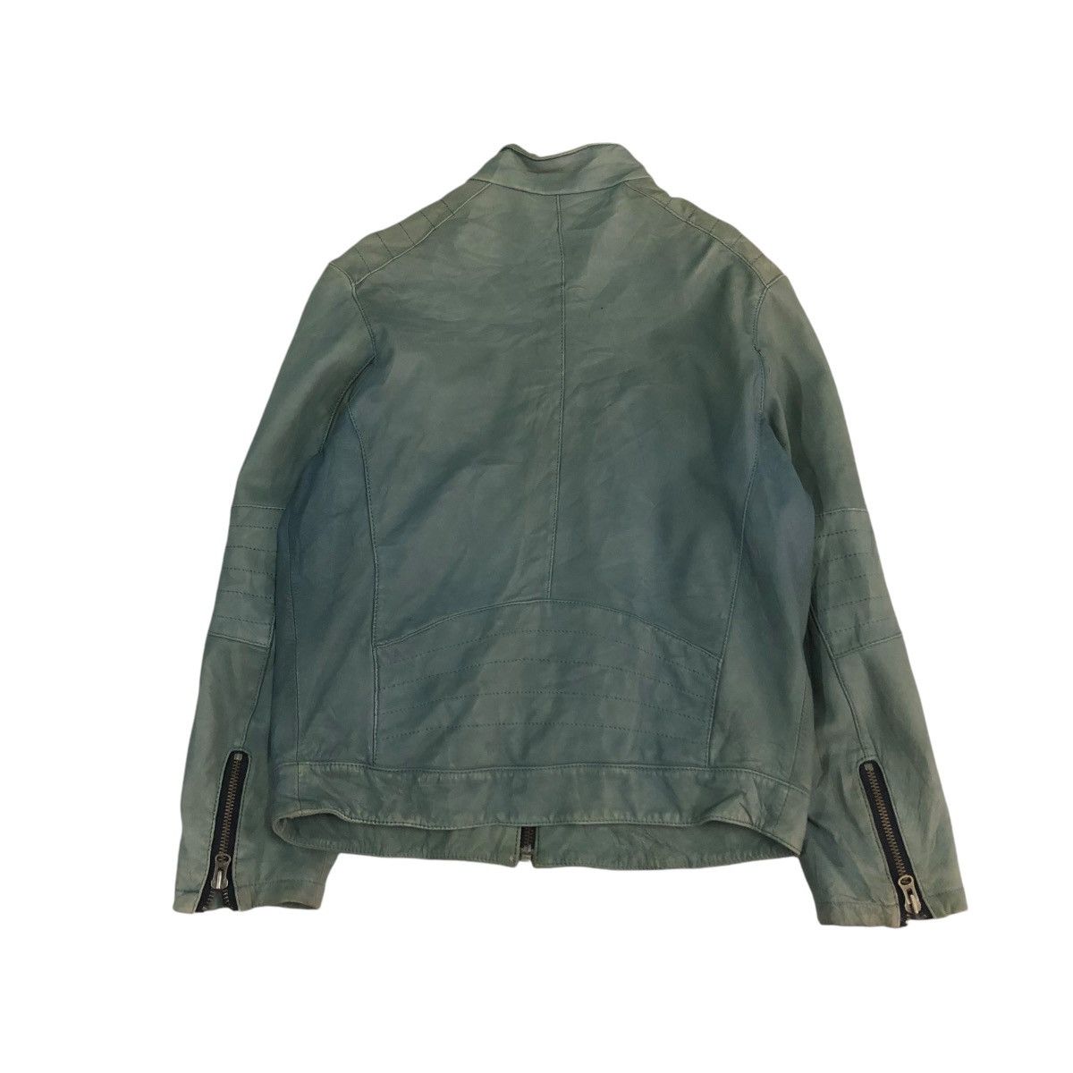 Japanese Brand 🔥VINTAGE CROPPED BIKER LEATHER JACKET G-STAGE ISSEY MIYAKE Size US M / EU 48-50 / 2 - 2 Thumbnail