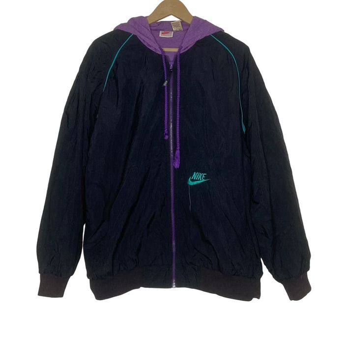 90'S Nike NIKE Nylon Jacket Men's S Size Vintage Nylon navy blue type Vintage Second Hand