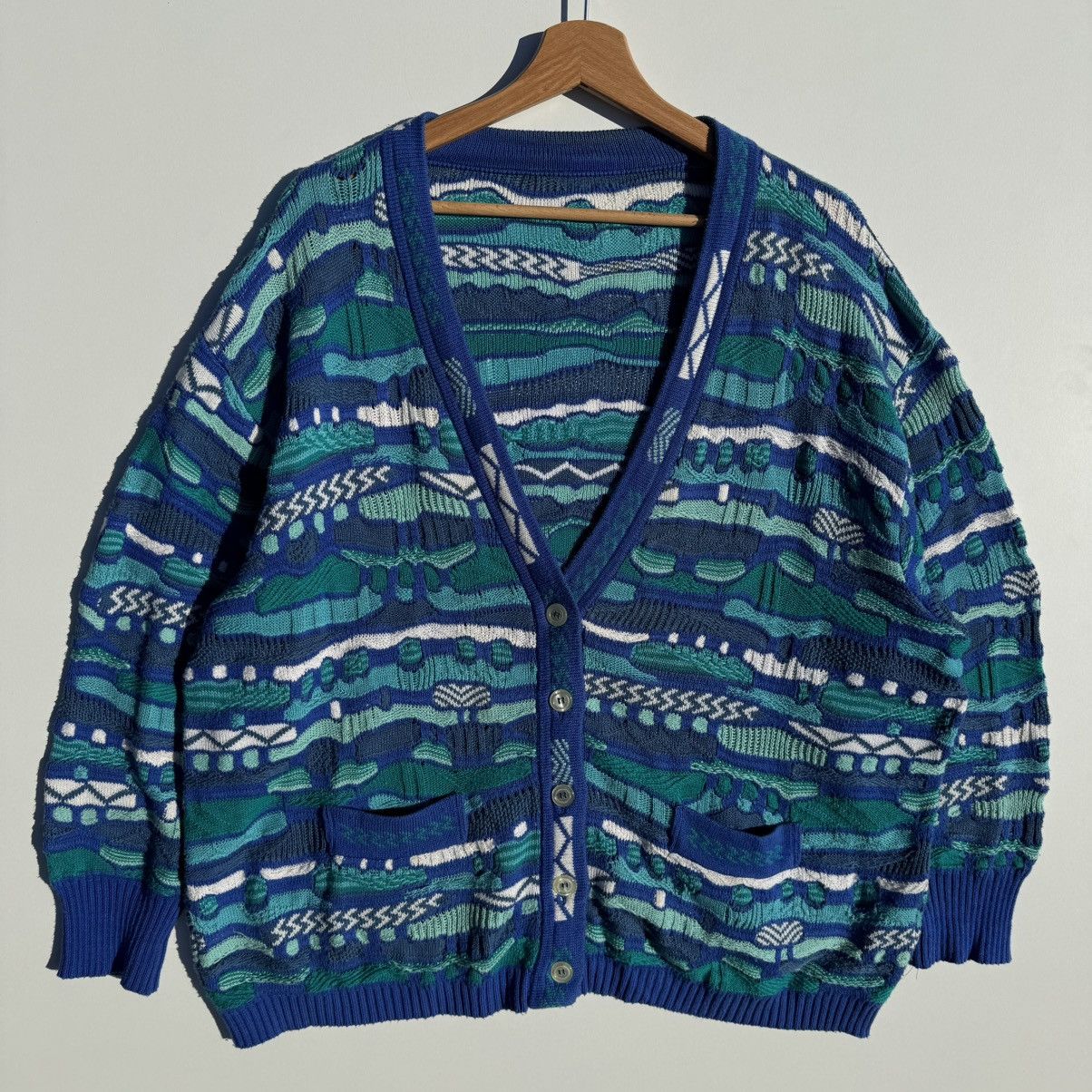 Coogi × Vintage Vintage Cardigan Cable Knit Coogi Style Australian Knit Boxy Size US L / EU 52-54 / 3 - 9 Thumbnail