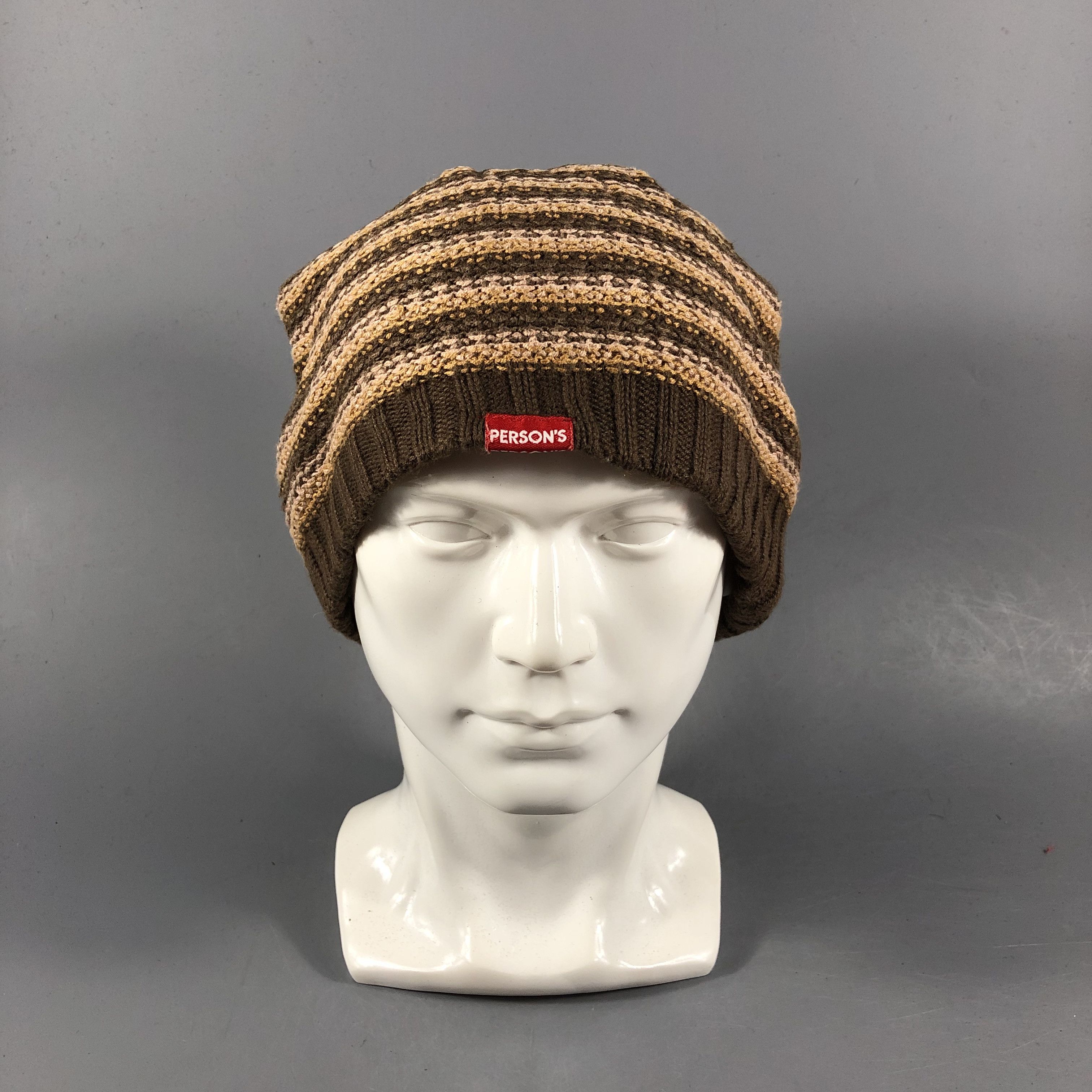 PERSON'S Person's Stripe Cotton Beanie Snowcap Snow Hat B1050 Size ONE SIZE - 1 Thumbnail