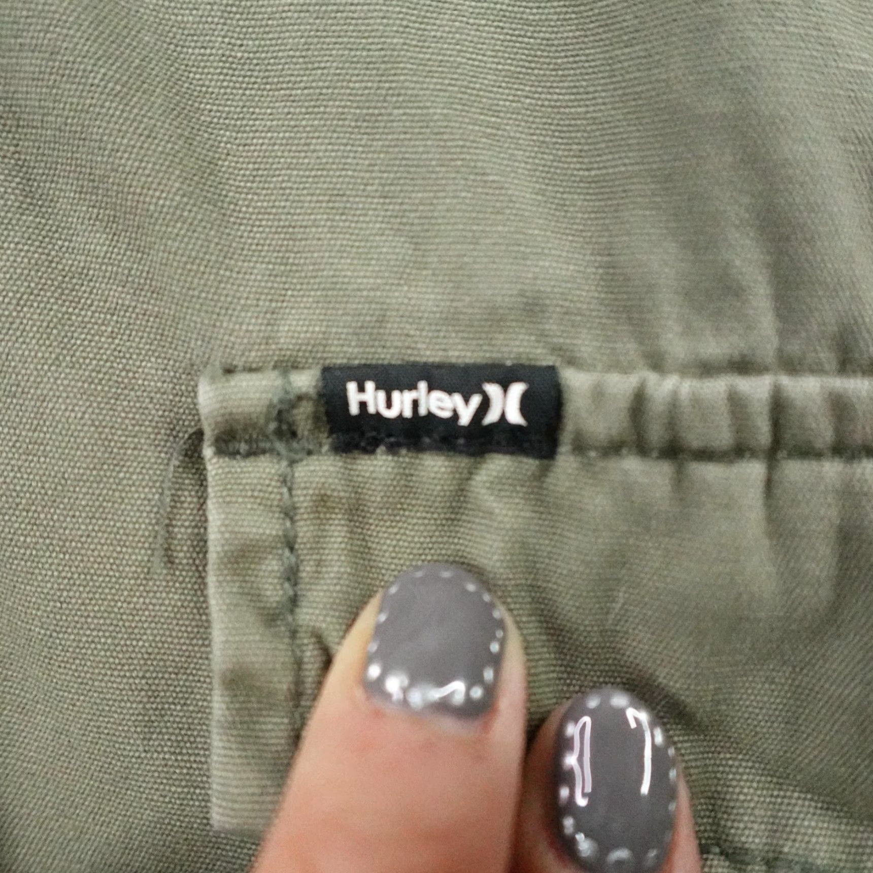 Hurley Hurley Jacket Mens Large Green Fleece Lined Field Coat Full Zip Up Canvas Coat Size US L / EU 52-54 / 3 - 4 Thumbnail