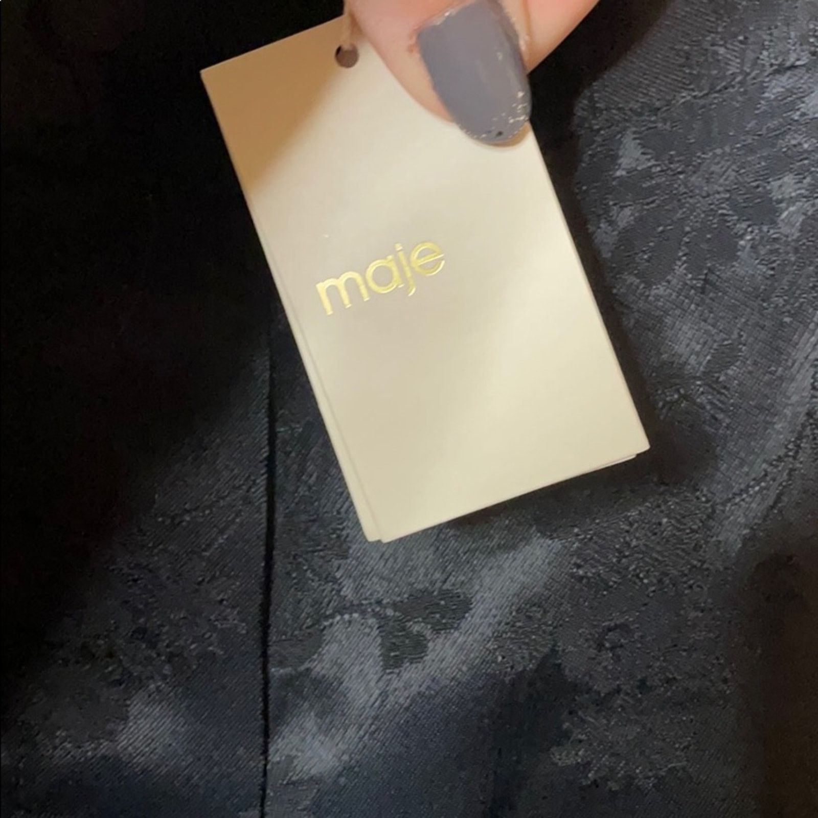 Maje Pasito Black Pants floral pants size 2 NWT