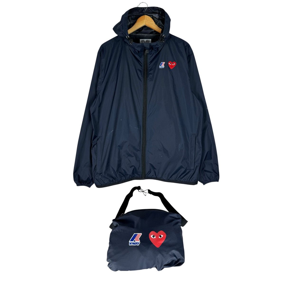 Comme des Garcons 🔥CDG PLAY X KWAY HOODIE WINDBREAKER JACKET Size US XL / EU 56 / 4 - 1 Thumbnail