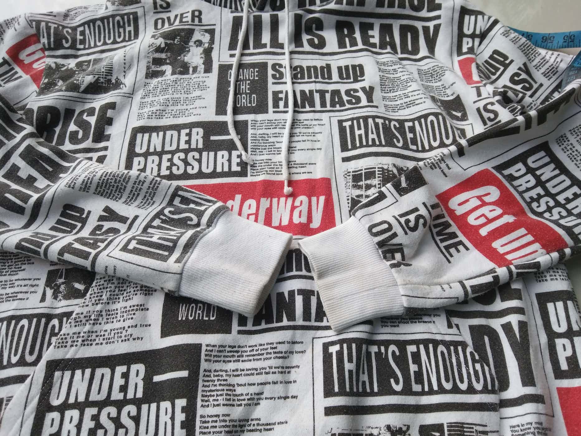 Japanese Brand BROWNY NEWS PAPER SWEATSHIRT HOODIE Size US M / EU 48-50 / 2 - 7 Thumbnail