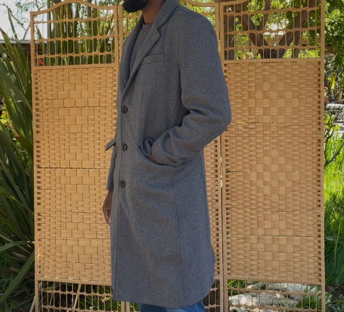 Vintage Charcoal Grey Wool Blend Overcoat – Quilted Lining Size US M / EU 48-50 / 2 - 9 Thumbnail