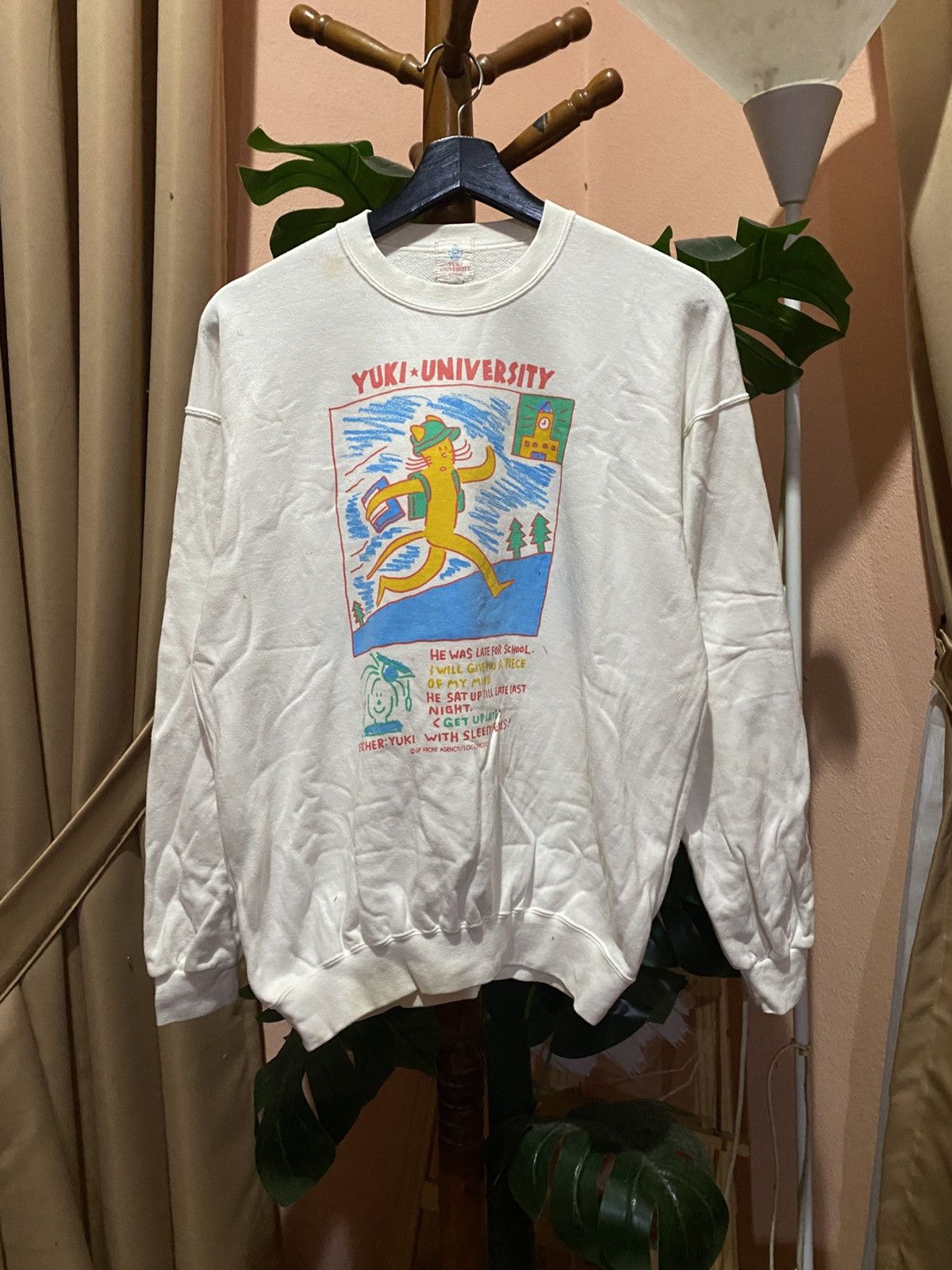 Vintage Vintage Yuki University Graphic Sweatshirt 80s/90s Crewneck Size US M / EU 48-50 / 2 - 3 Thumbnail