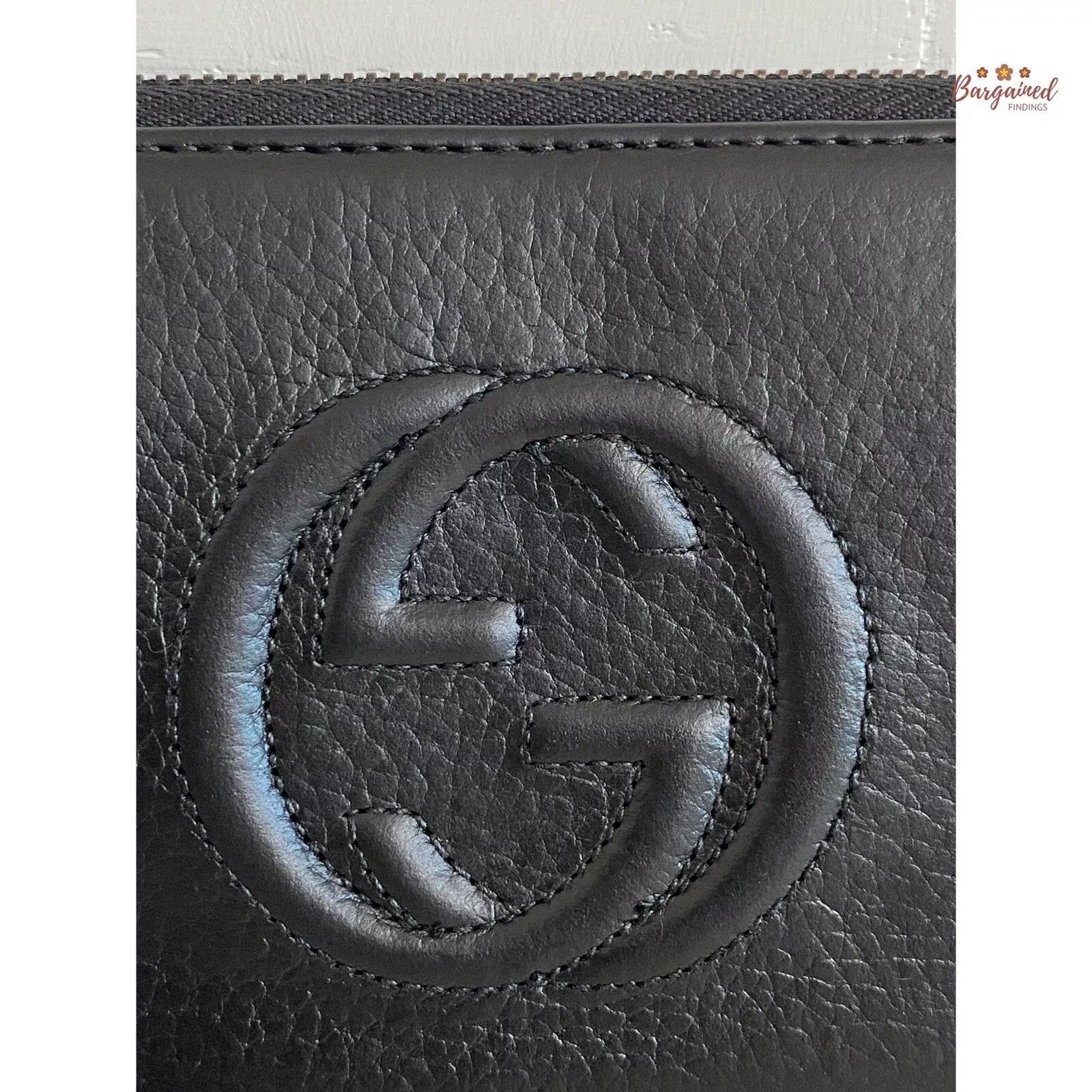 Gucci GUCCI Pebbled Leather Soho G Zip Around Long Wallet Size ONE SIZE - 2 Thumbnail