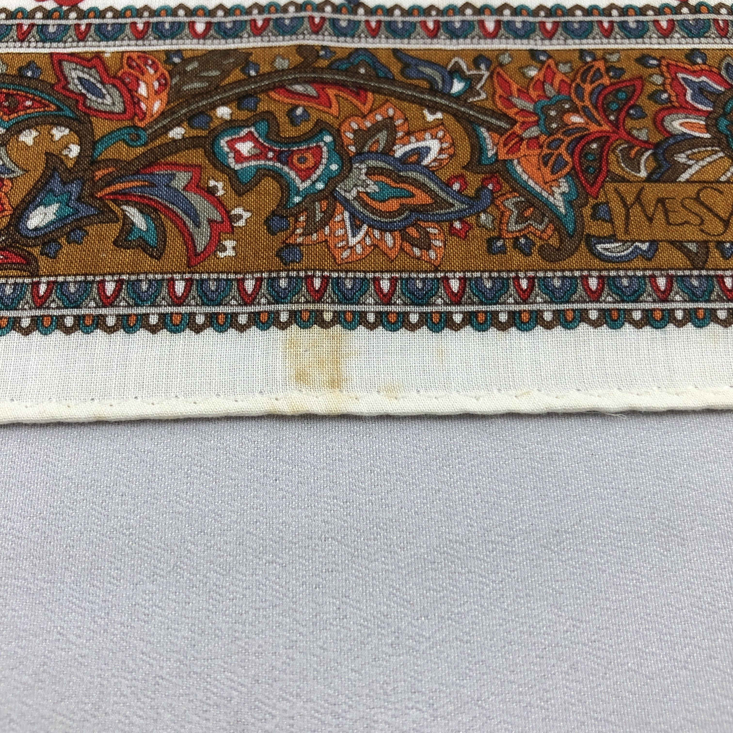 Yves Saint Laurent YSL Floral Handkerchief Neckerchief Bandana H3046 Size ONE SIZE - 5 Thumbnail