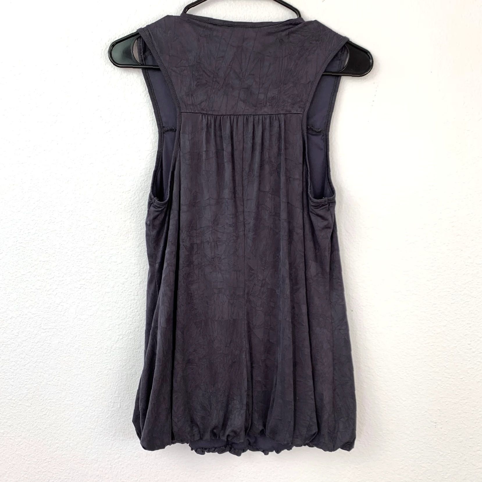 Vintage Y2K Daytrip Women's Embellished Beaded Sleeveless Top XL Gray Bubble Hem Shirt Size XL / US 12-14 / IT 48-50 - 8 Thumbnail
