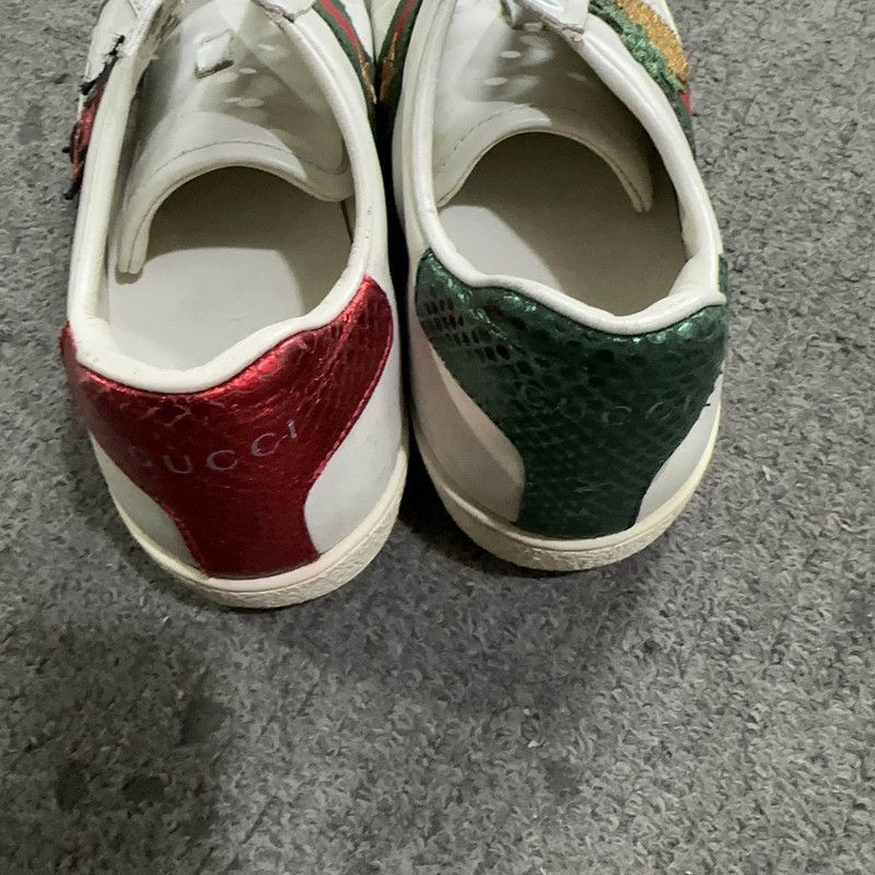 Gucci Gucci ACE Leather Embroidered Sneakers for Women - Size US 6.5 / IT 36.5 - 3 Thumbnail
