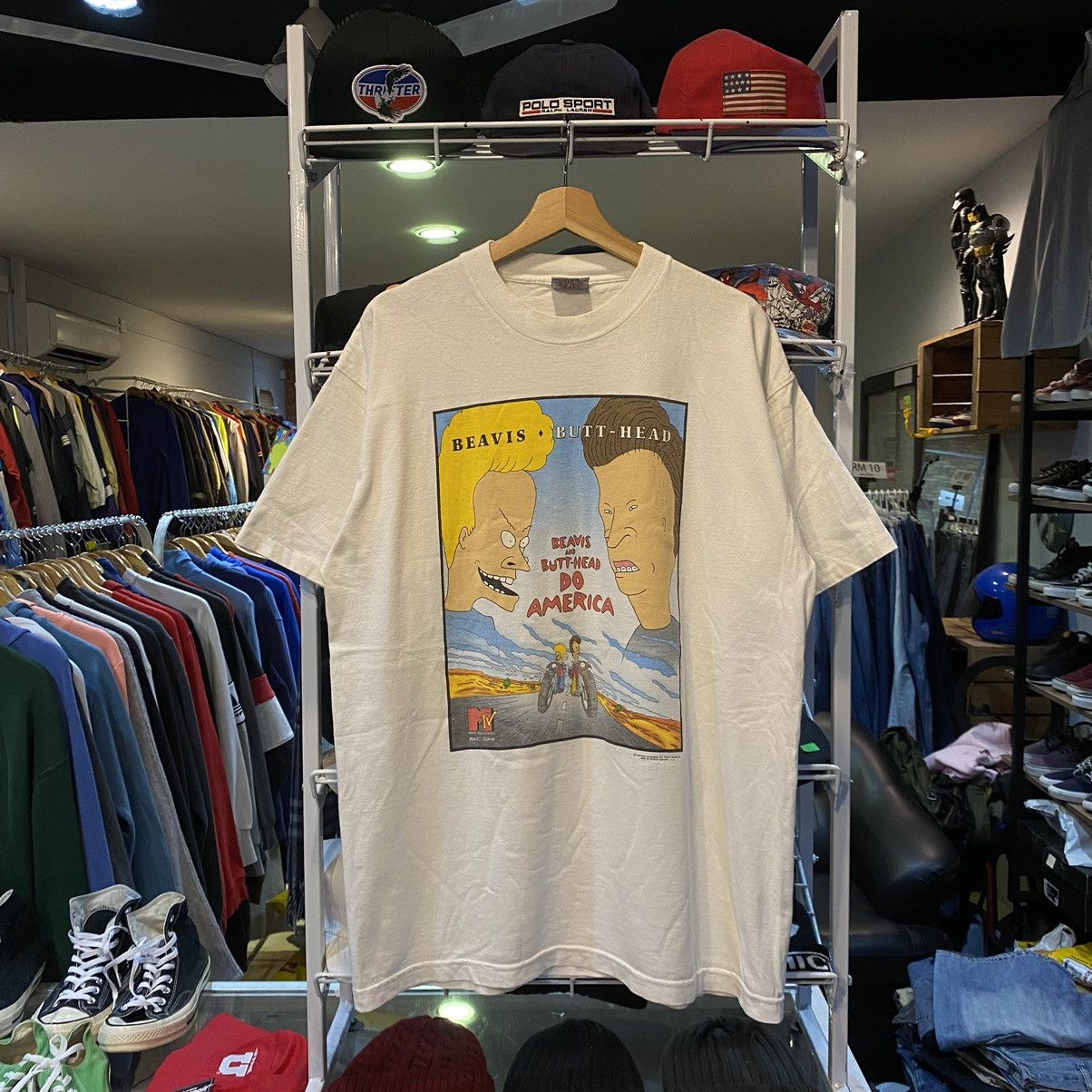 Mtv Vintage Beavis and Butthead Do America Tee MTV 1996 White Size US XL / EU 56 / 4 - 1 Thumbnail