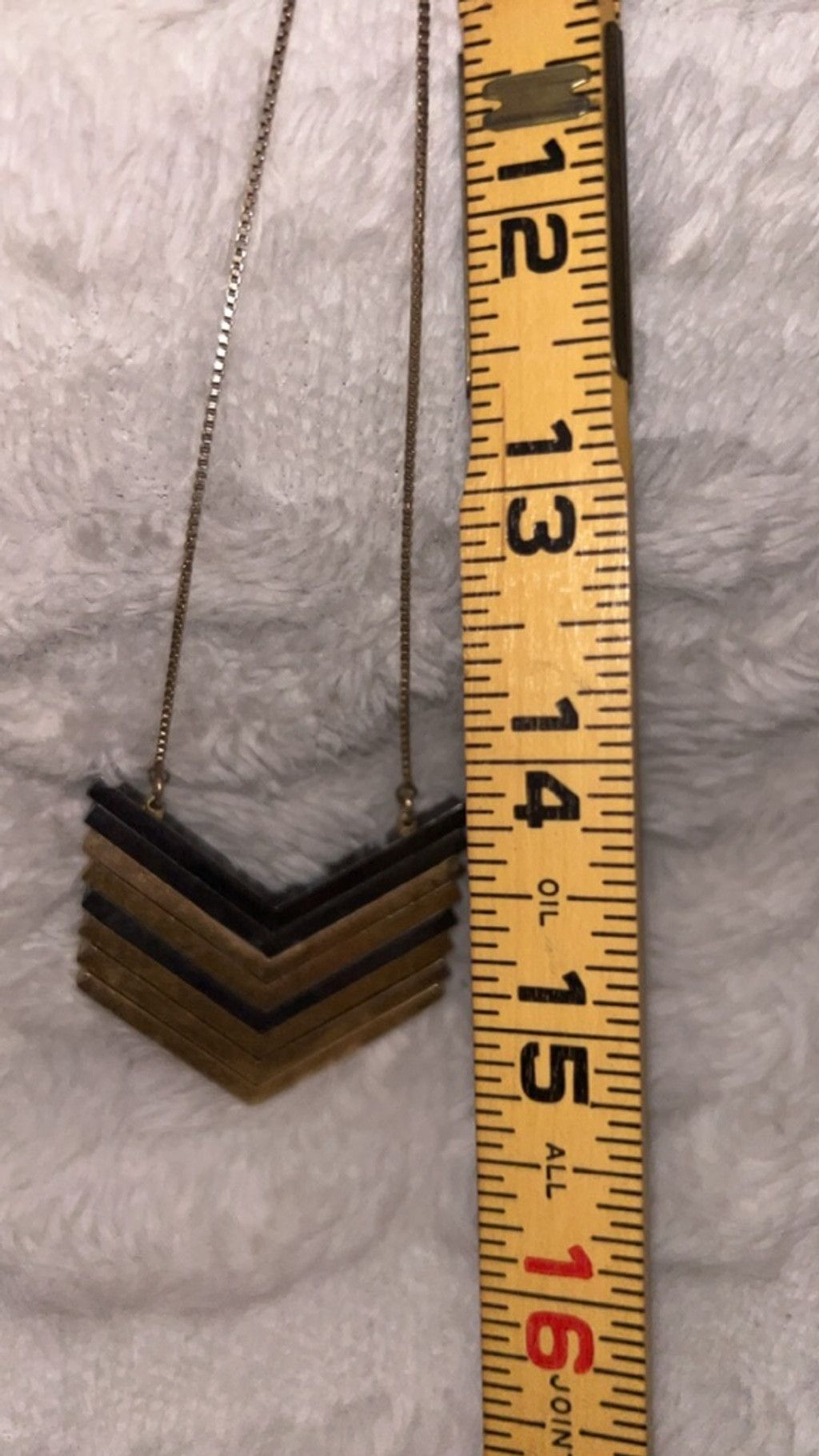 Madewell Women's Madewell Gold Black Chevron Layered Necklace One Siz Size ONE SIZE - 3 Thumbnail