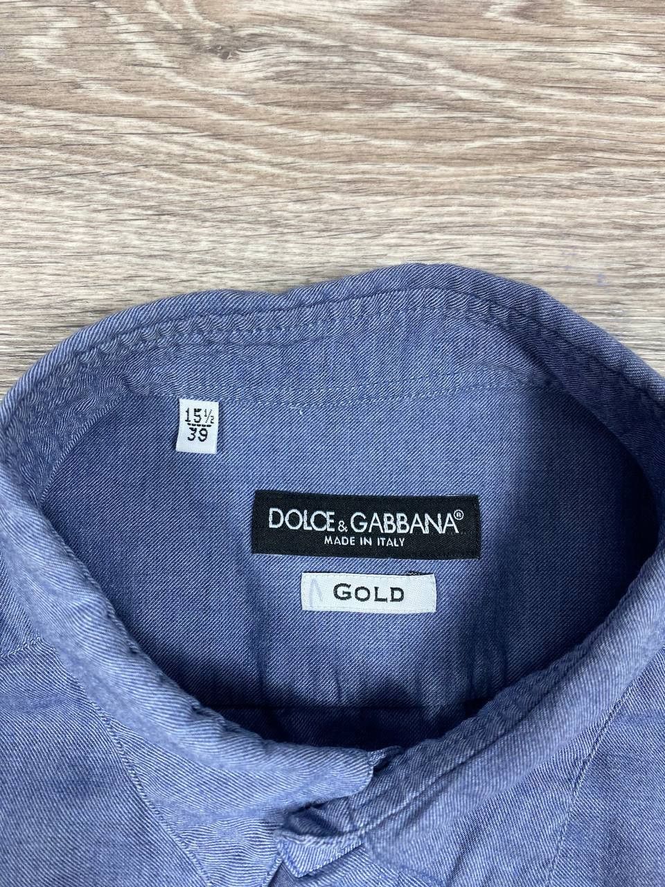 Dolce & Gabbana Dolce&Gabbana Stretch Denim Shirt M 15/39 Slim Fit Size US S / EU 44-46 / 1 - 6 Thumbnail