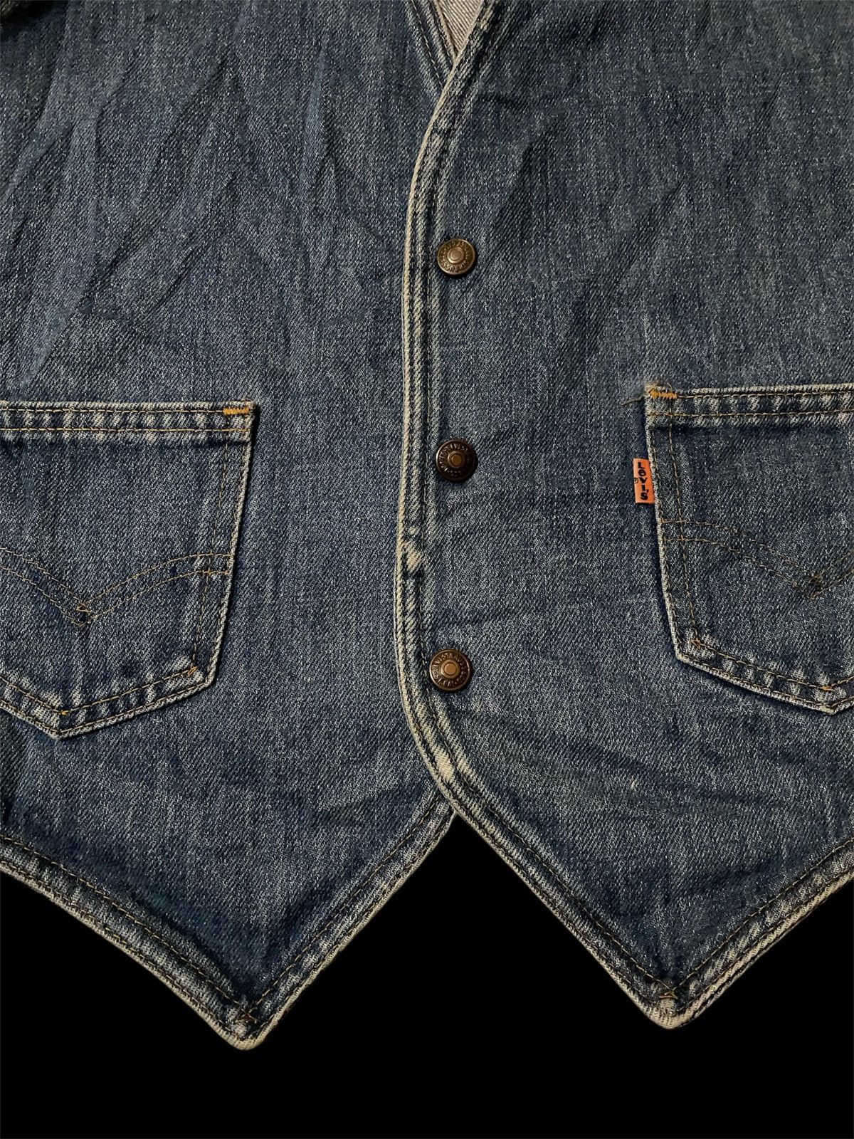 Levi's Vintage 60s Levis Snap Button Vest Denim Size US S / EU 44-46 / 1 - 3 Thumbnail