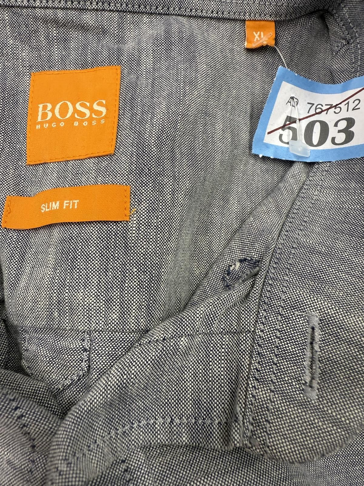Other BOSS Hugo Boss Slim Fit Grey Button-Up Shirt XL Size US XL / EU 56 / 4 - 3 Thumbnail