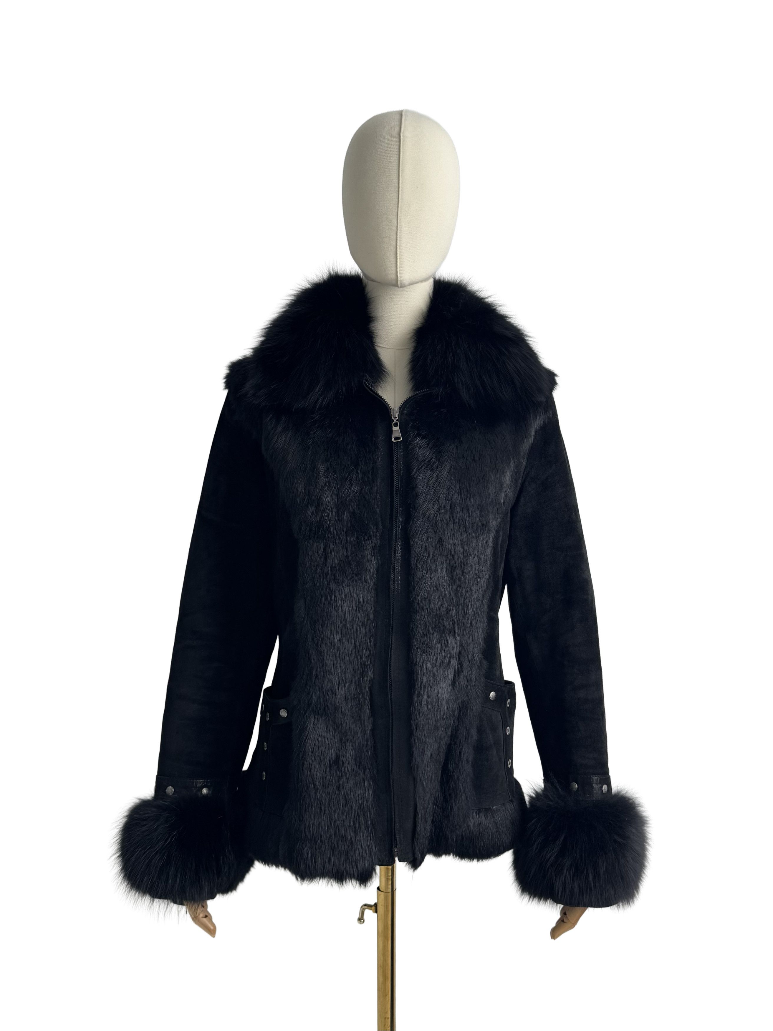 Vintage Vintage Real Suede Jacket With Real Fur Details Size M / US 6-8 / IT 42-44 - 2 Thumbnail