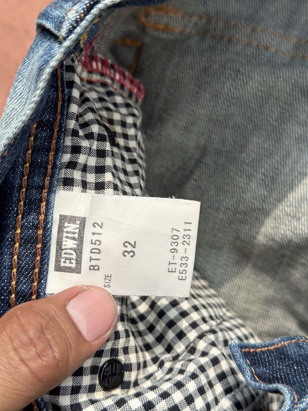If Six Was Nine Distress Edwin Flare Tokyo Blue Trip Made In Japan. Size US 34 / EU 50 - 14 Thumbnail