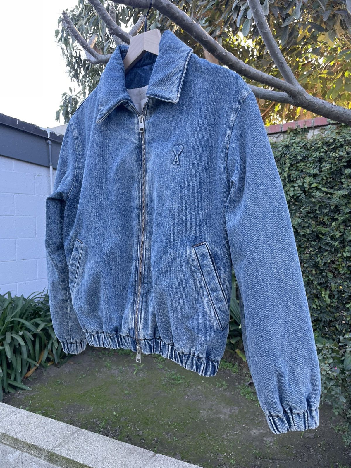 AMI AMI Paris Denim Bomber Jacket XS Blue Size US XS / EU 42 / 0 - 11 Thumbnail