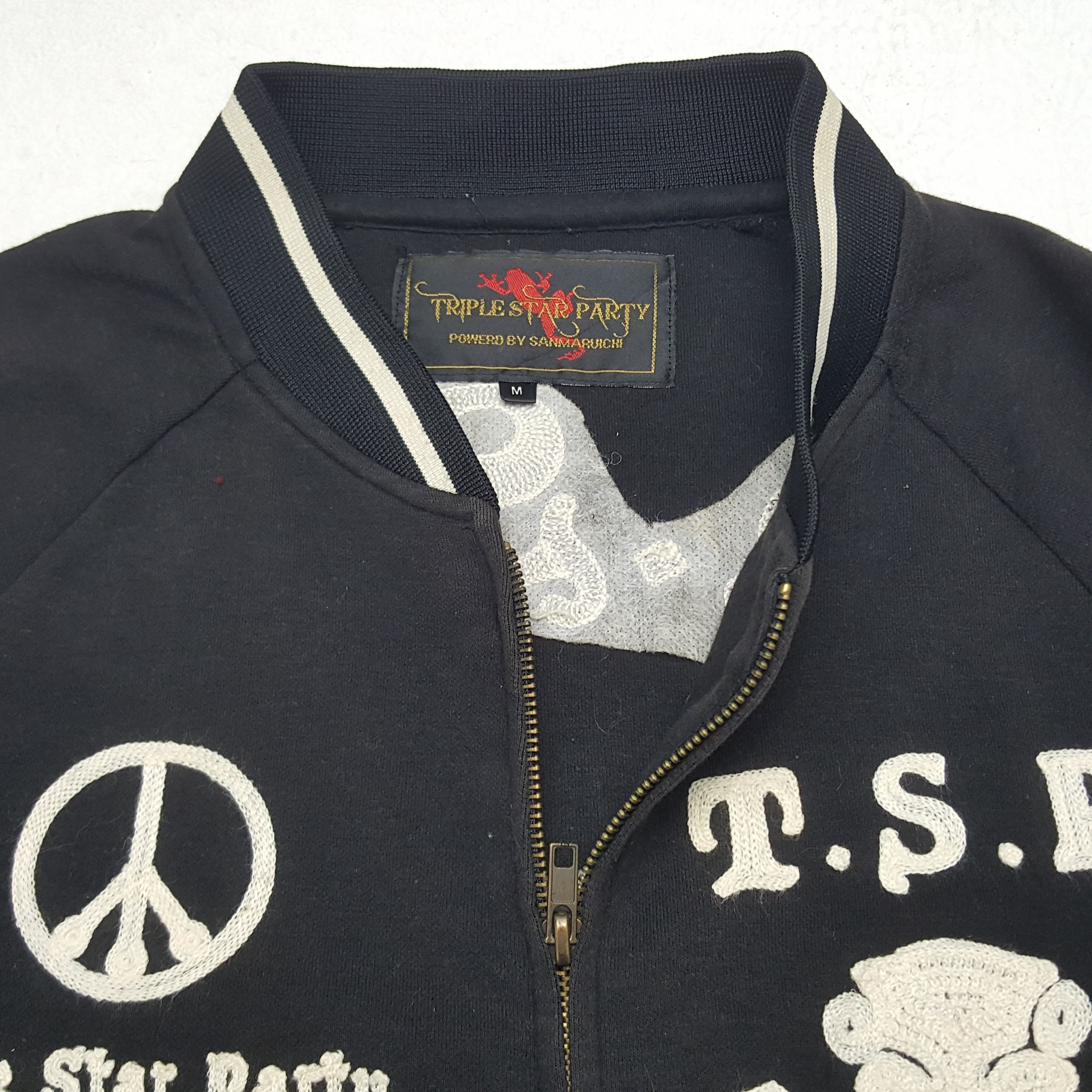 Japanese Brand × Vintage Vintage Triple Star Party Zipper Sweater Jacket Size US M / EU 48-50 / 2 - 4 Thumbnail
